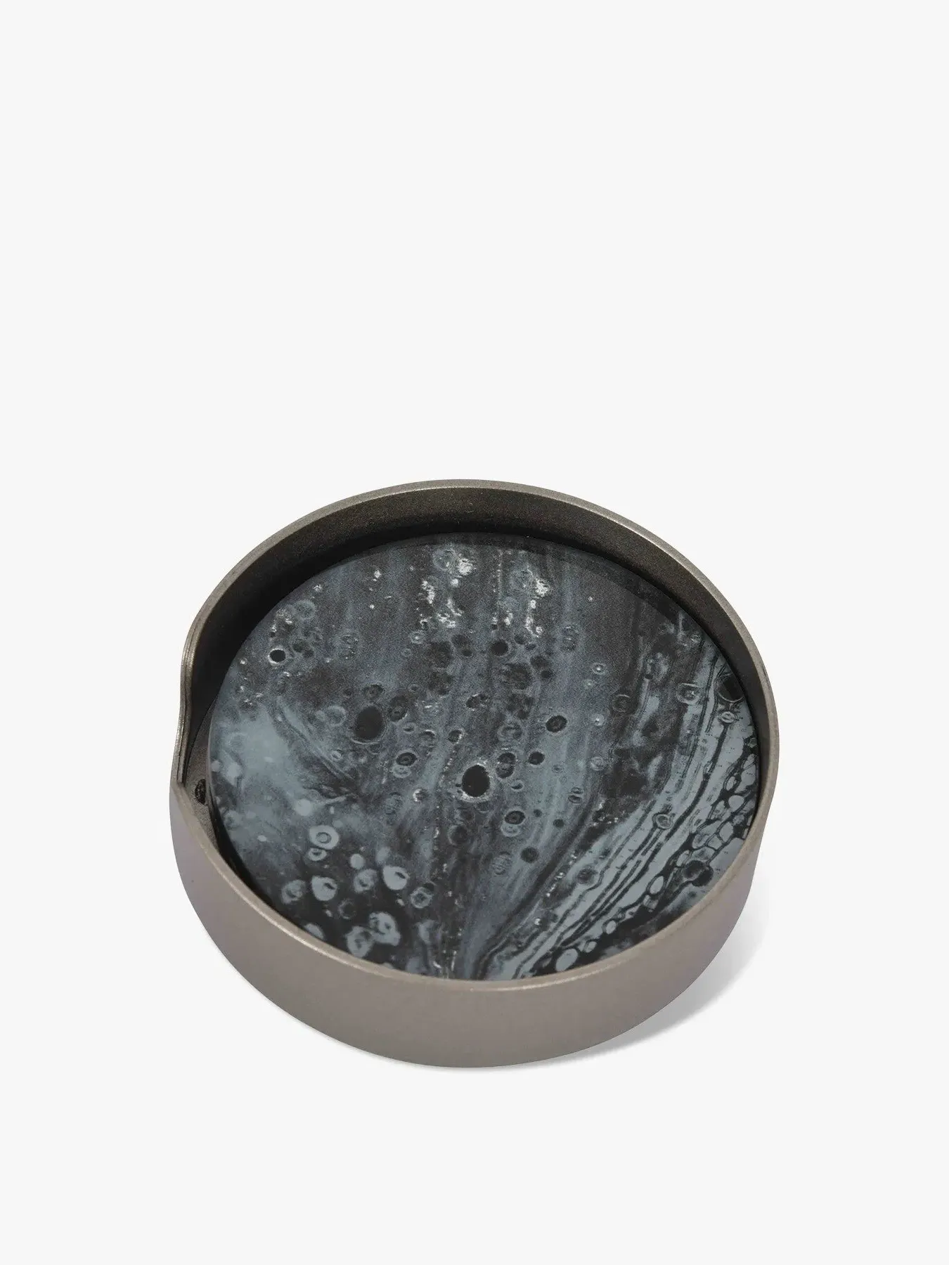Set of 4 Swirl Coasters - Monochrome image