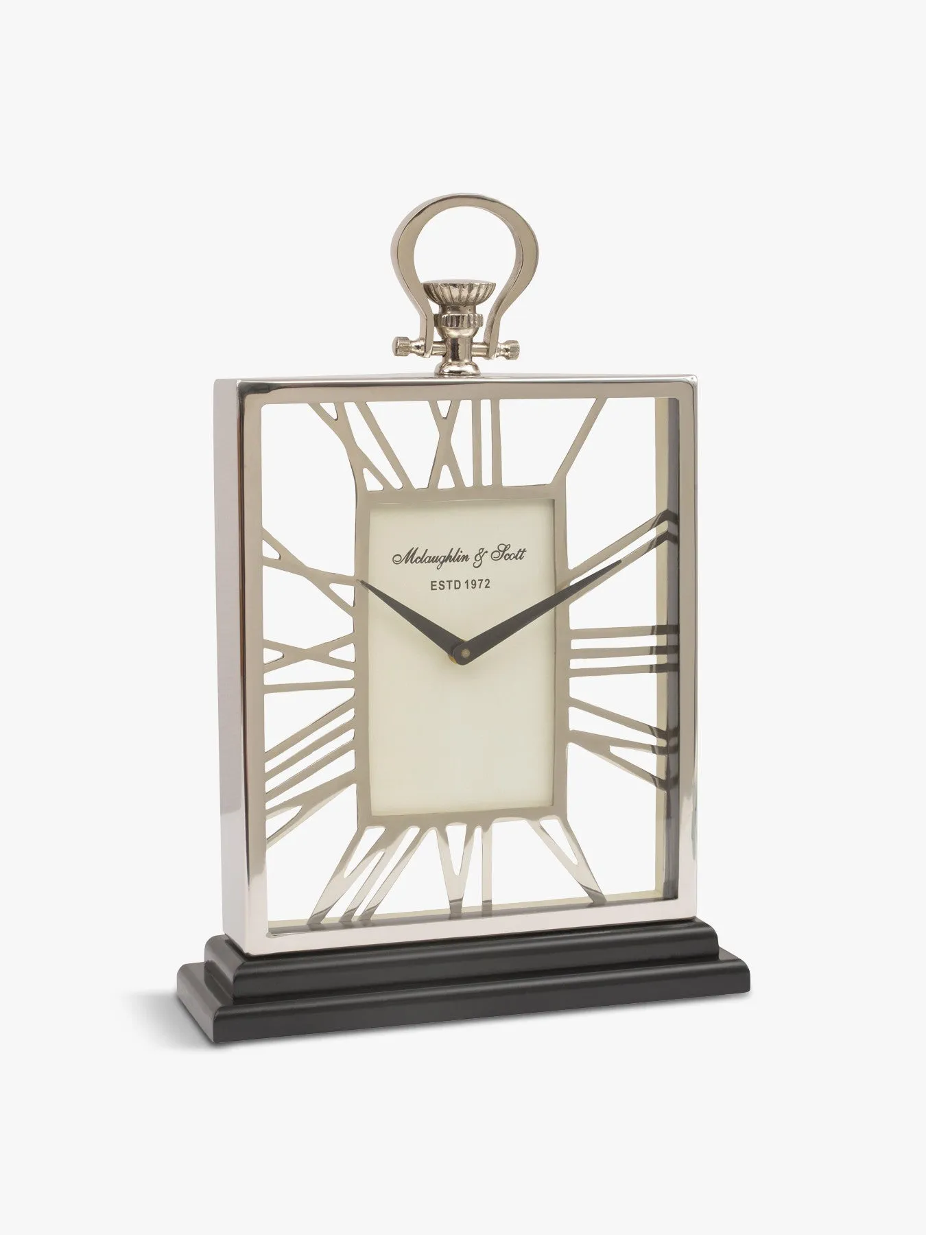 Skeletal Mantel Clock - Silver image
