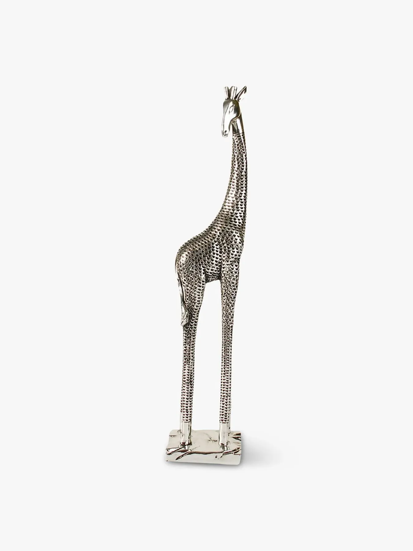 Small Giraffe Sculpture - Silver, Resin image