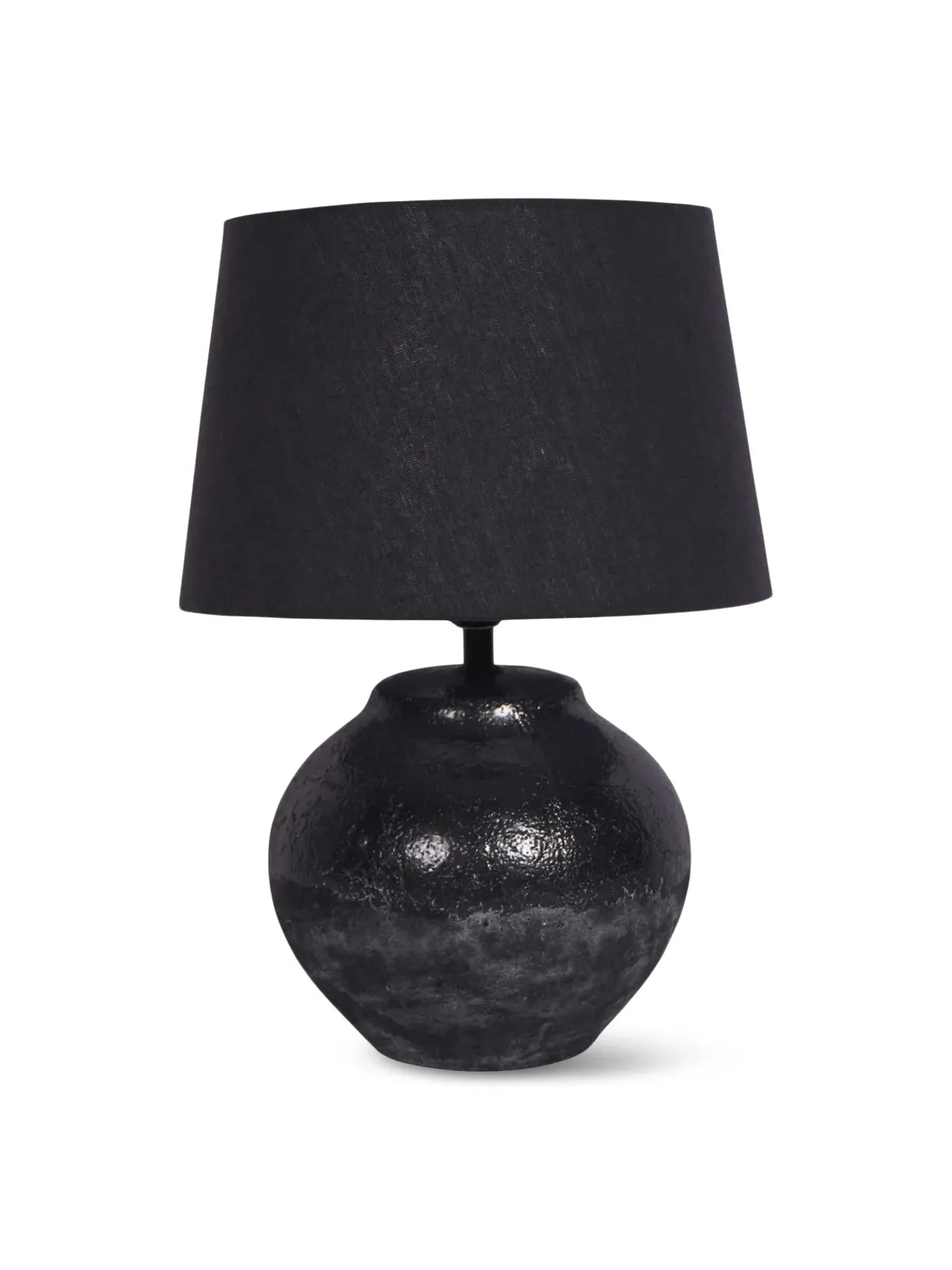 Small Table Lamp with Shade - Black, Terracotta image