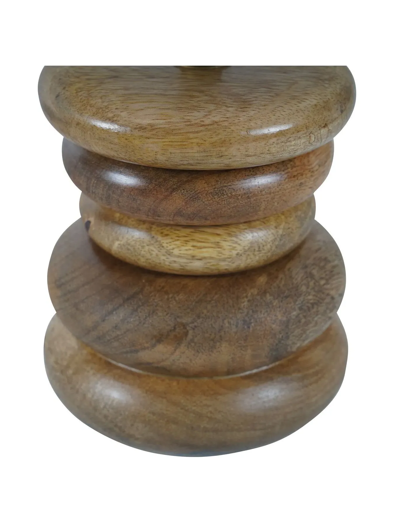 Small Table Lamp with Silk Jute Shade - Natural, Wood