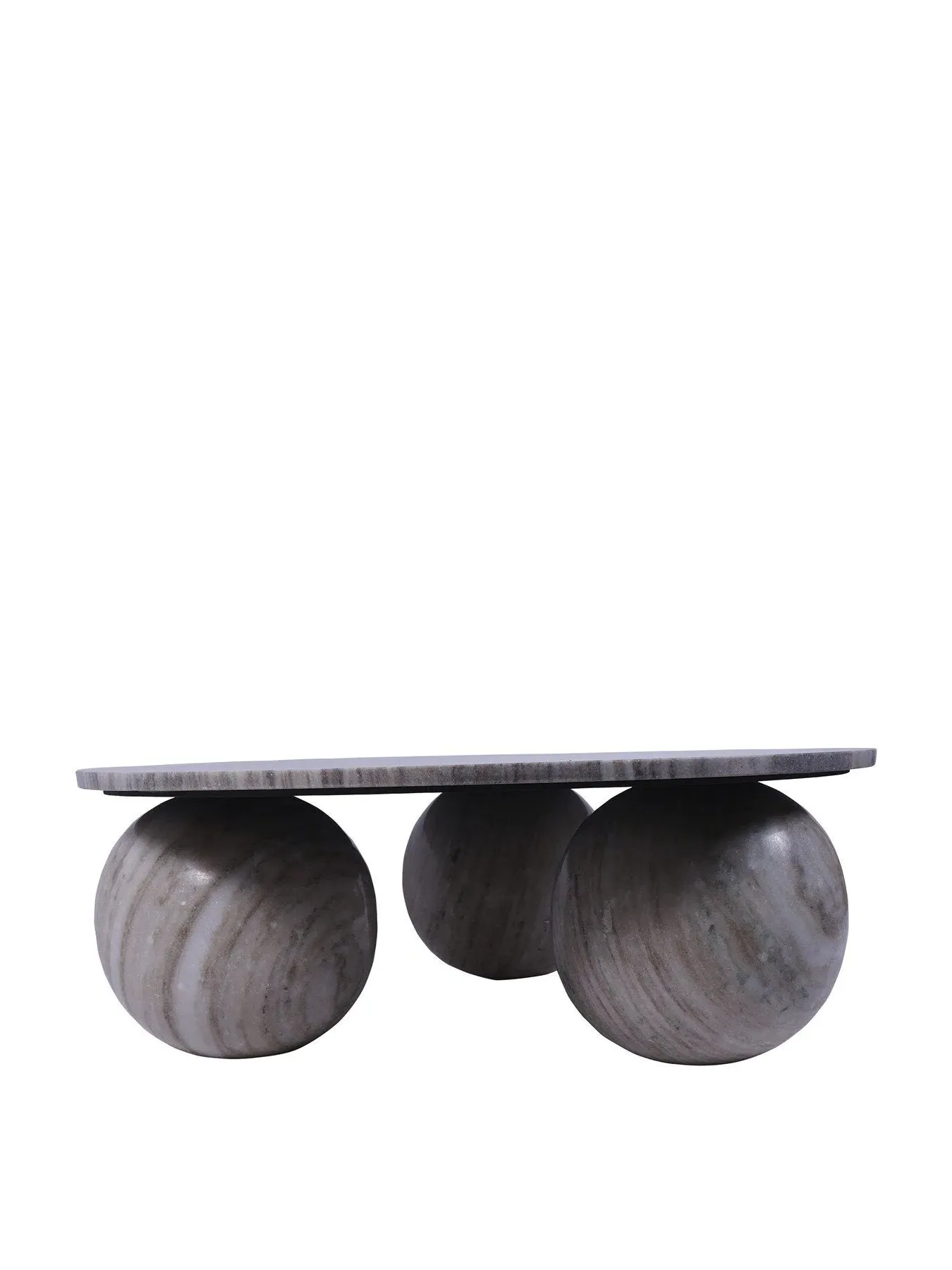 Square Coffee Table - Grey, Marble