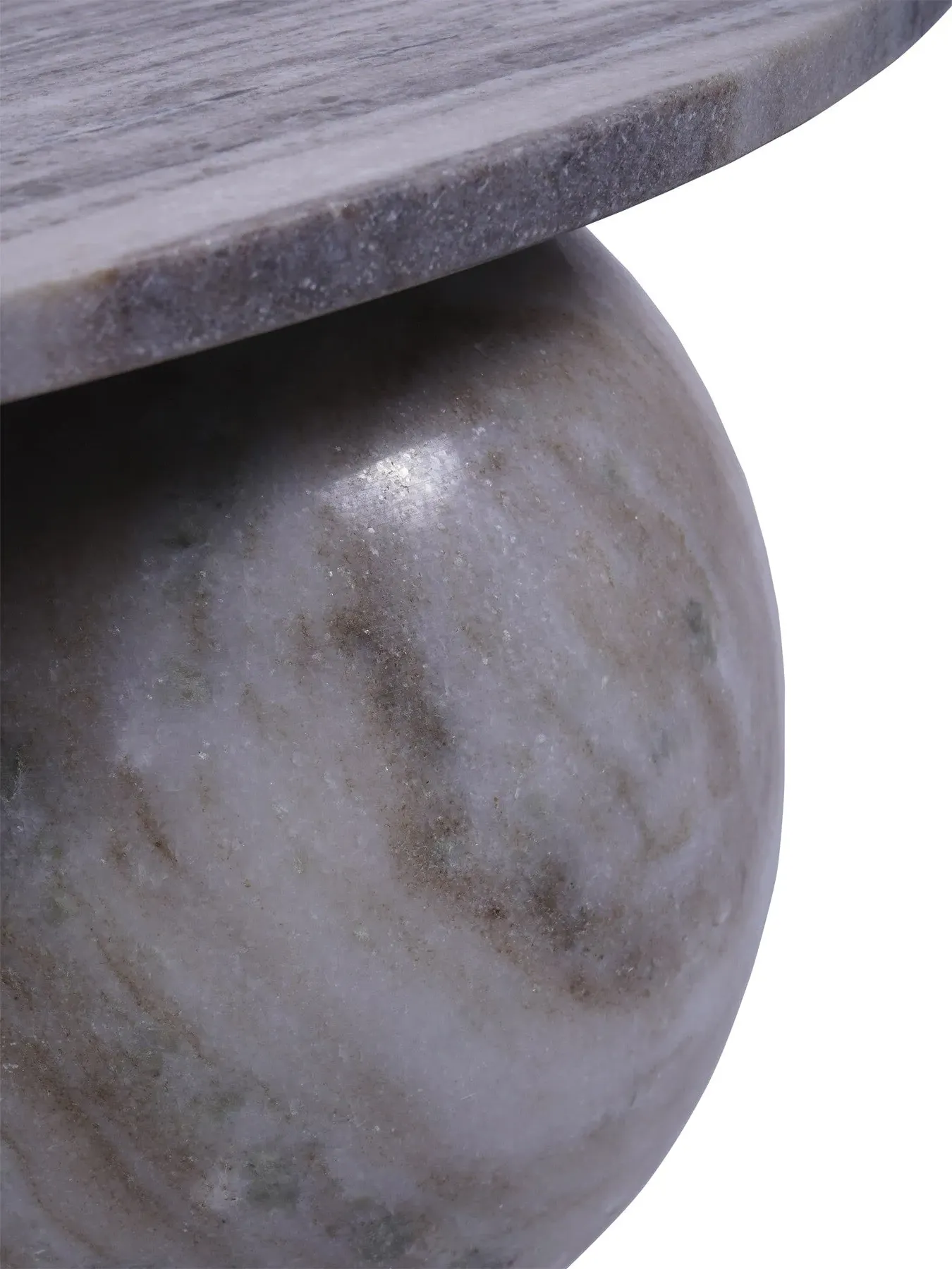 Square Coffee Table - Grey, Marble