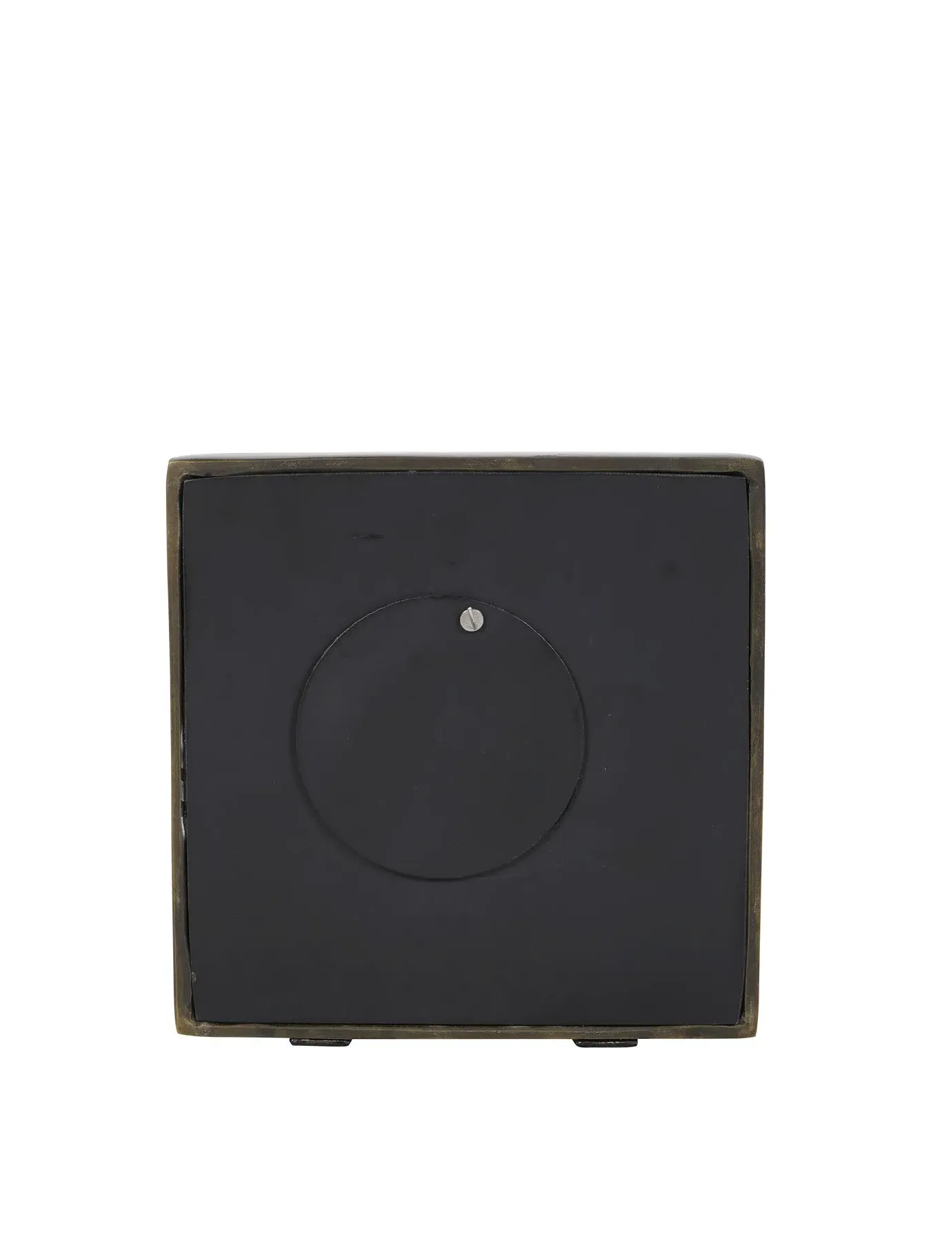 Square Mantel Clock Antique Finish - Brass