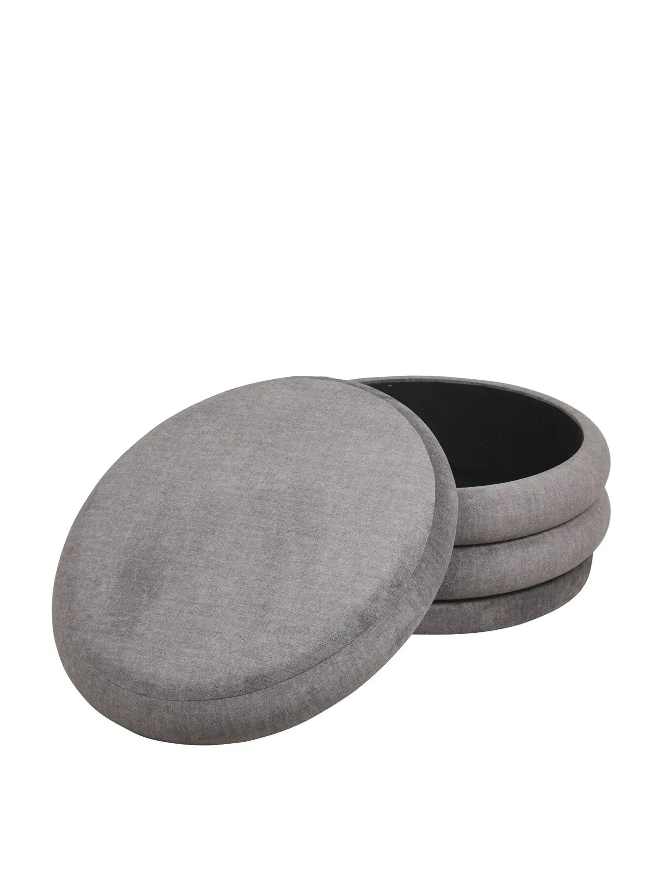 Square Storage Ottoman - Cream, Upholstered