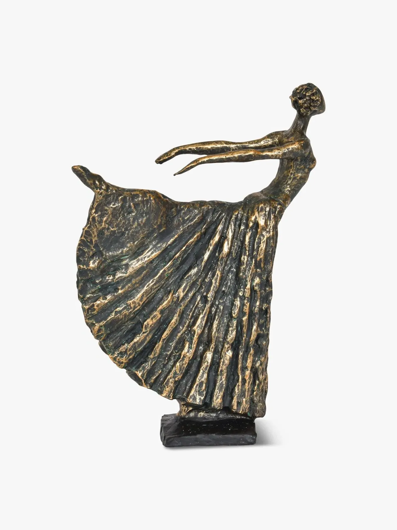 Standing Lady Dancer Figurine - Bronze, Resin image