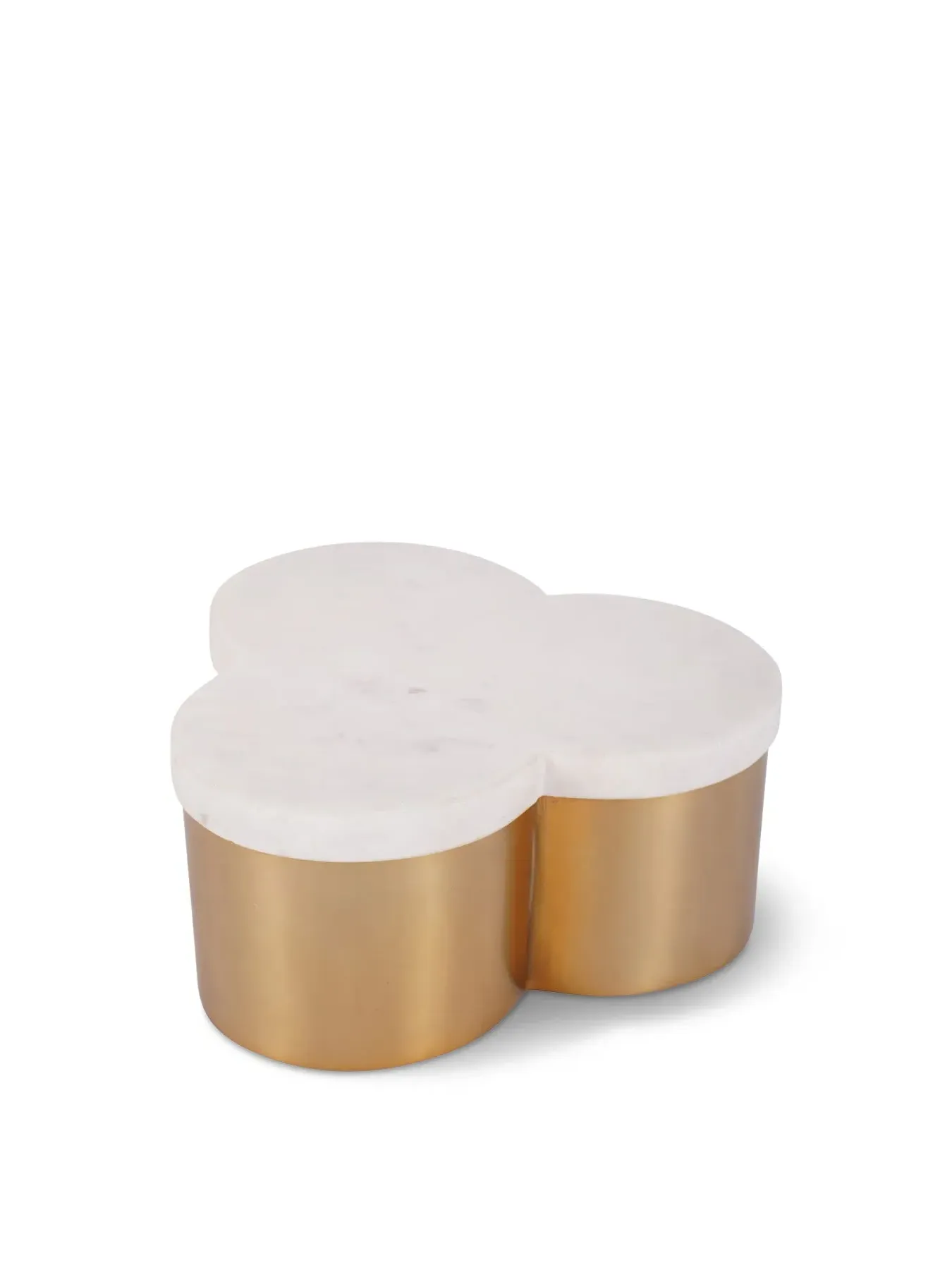 Storage Box with Marble Lid - White, Steel image