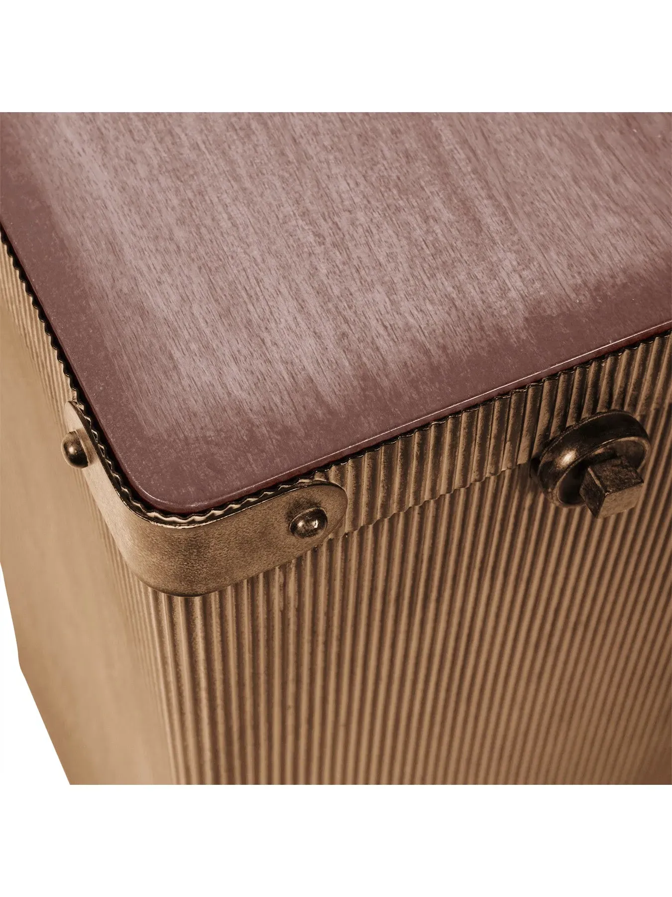 Storage Trunk with Corrugated Base - Copper Azure