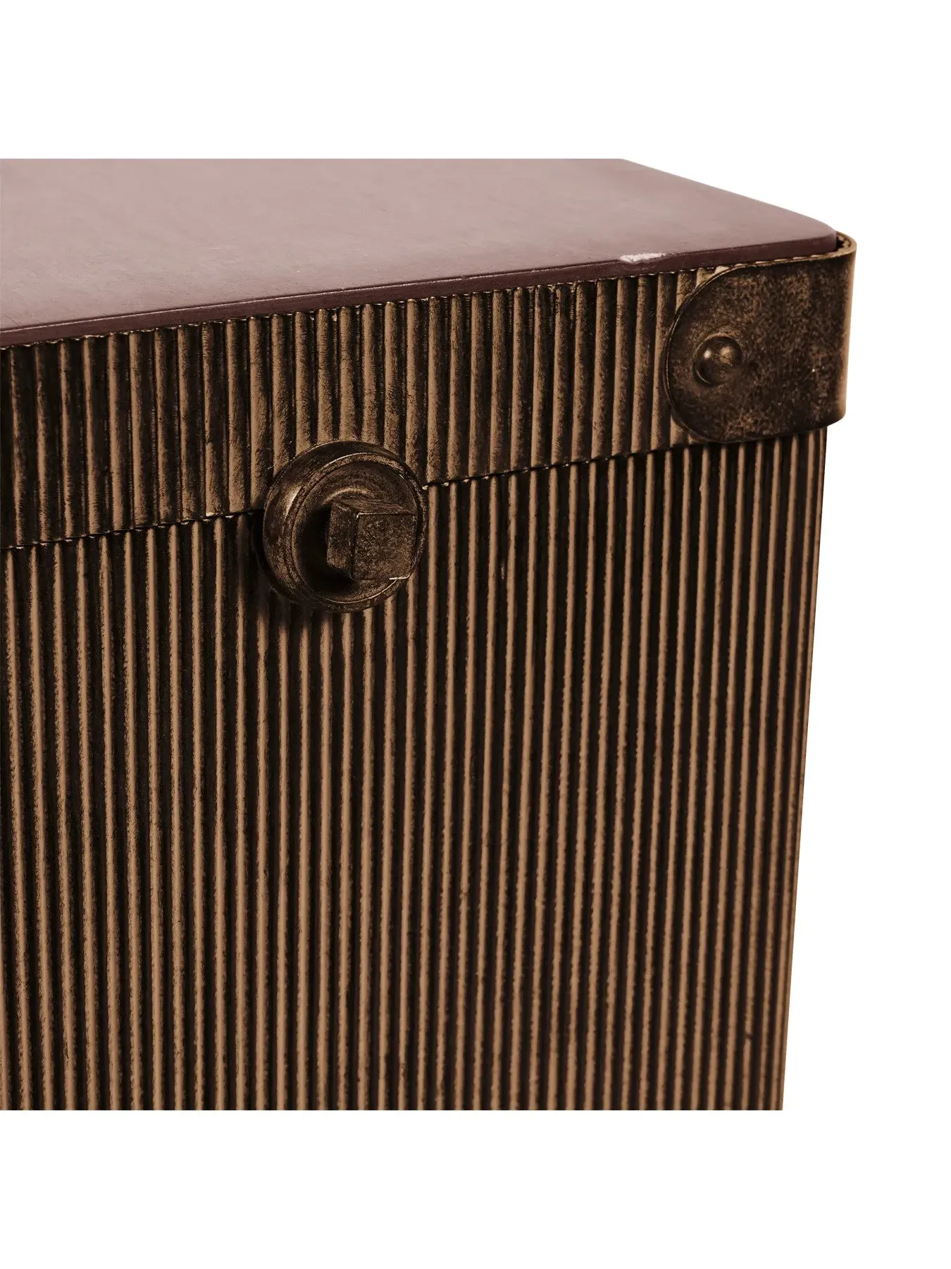 Storage Trunk with Corrugated Base - Copper Azure