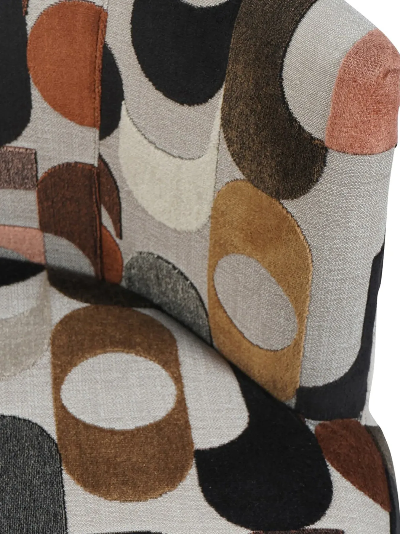 Swivel Chair with Belgian Velvet - Multi, Velvet
