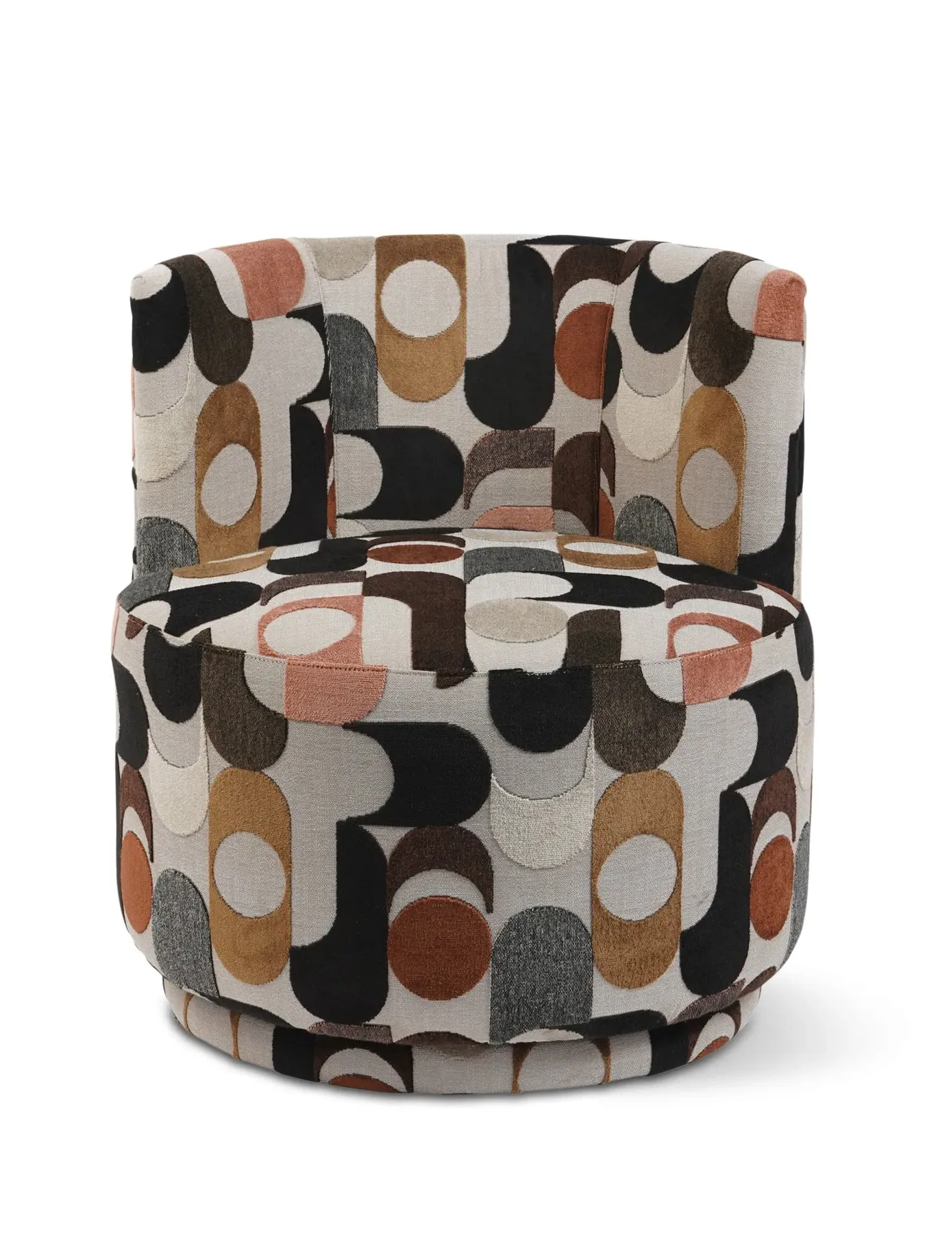 Swivel Chair with Belgian Velvet - Multi, Velvet image