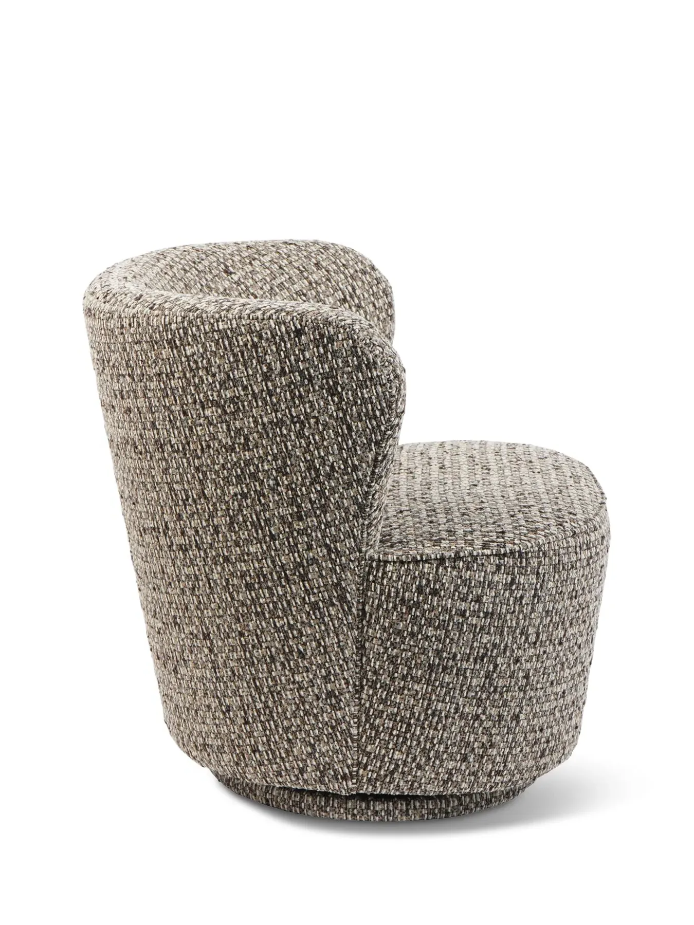 Swivel Chair with Textured Upholstery - Mocha image