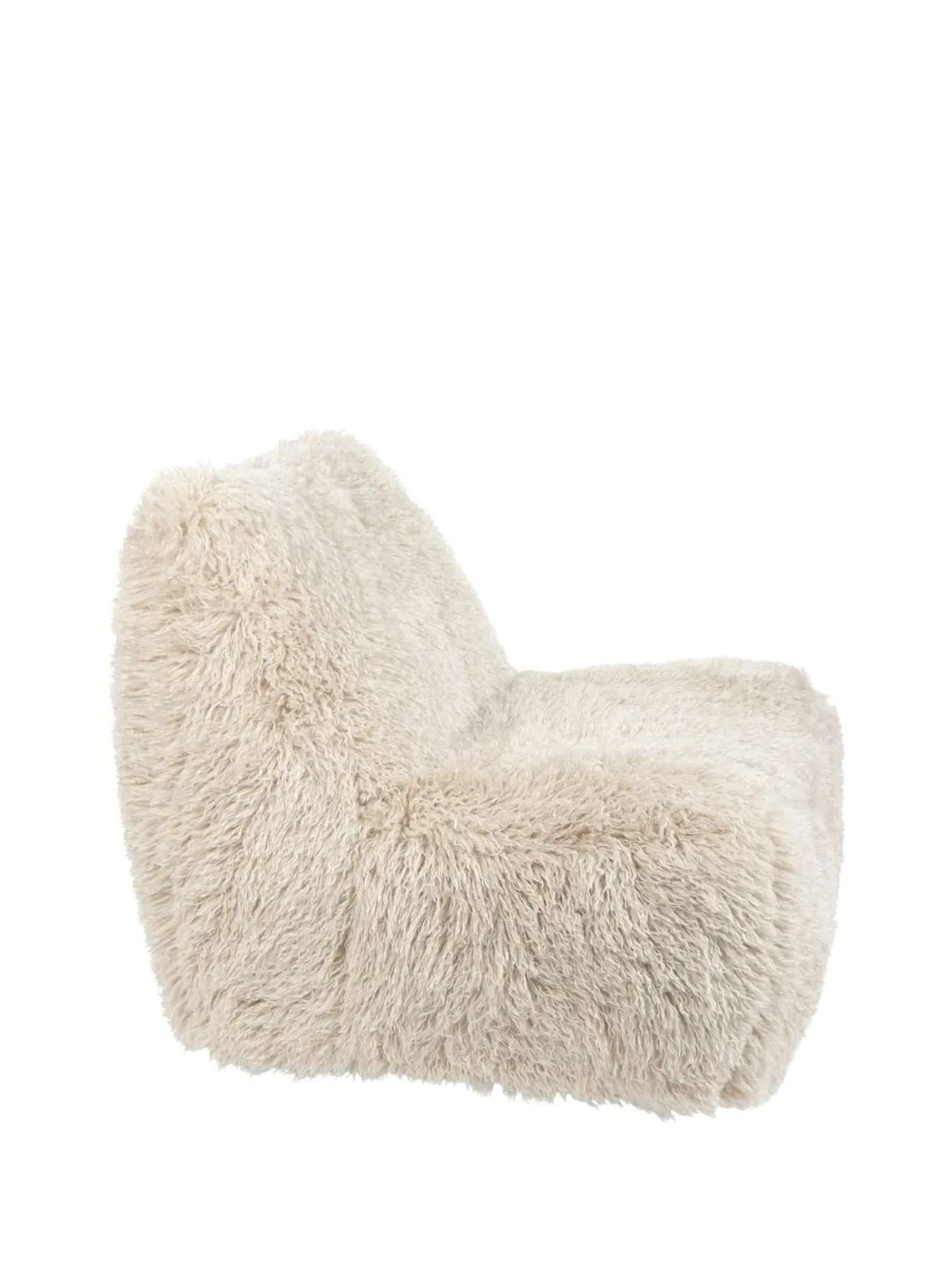 Swivel Occasional Chair - Dark Coffee, Faux Sheepskin