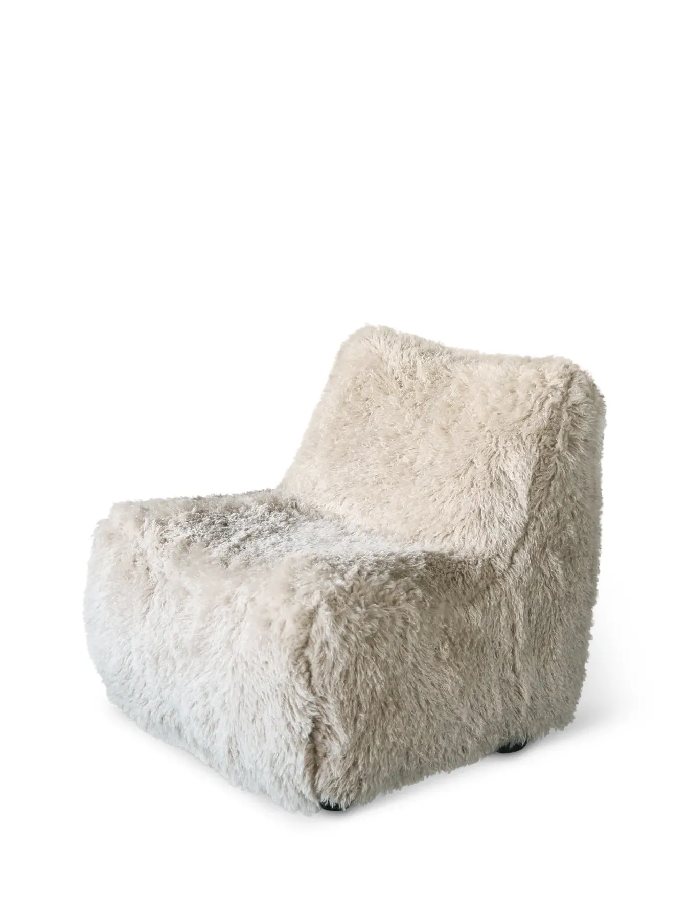 Swivel Occasional Chair - Dark Coffee, Faux Sheepskin image