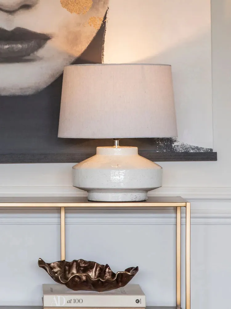 Table Lamp - White, Terracotta