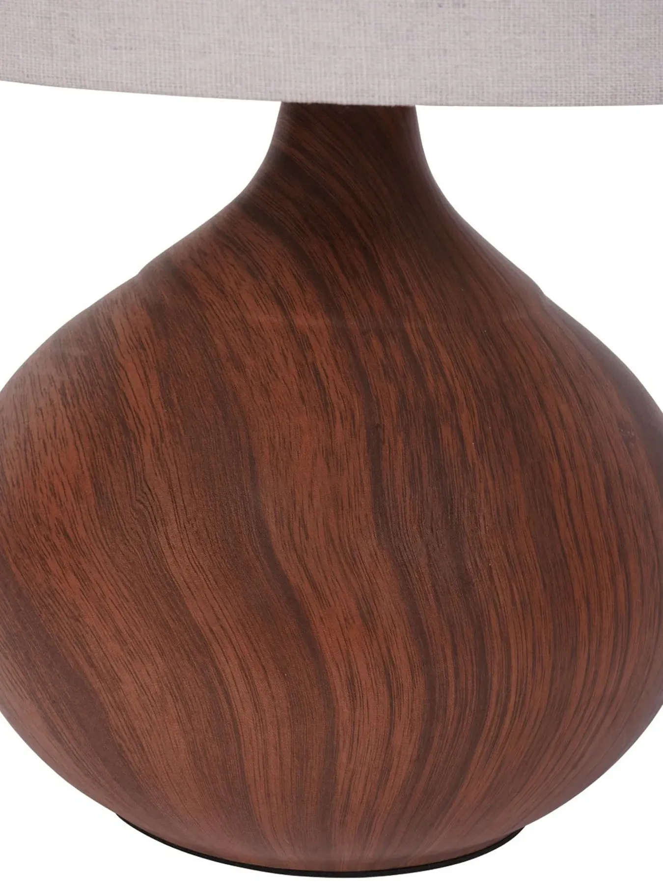 Table Lamp with Shade E27 60W - Beige, Ceramic