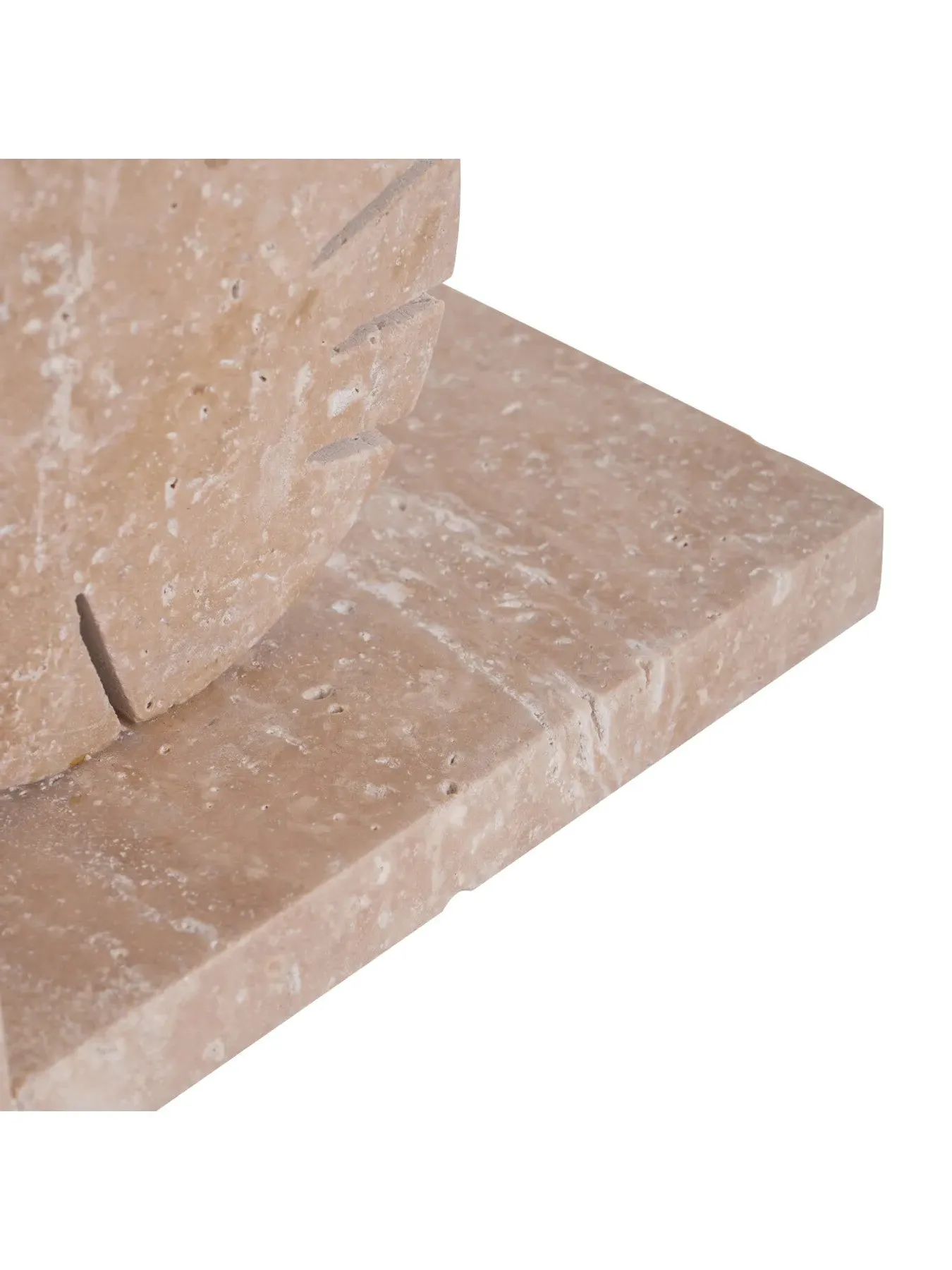 Travertine Bookends - Grey Stone