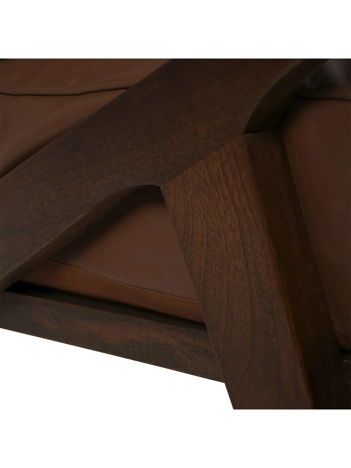 Upholstered Armchair - Brown, Leather