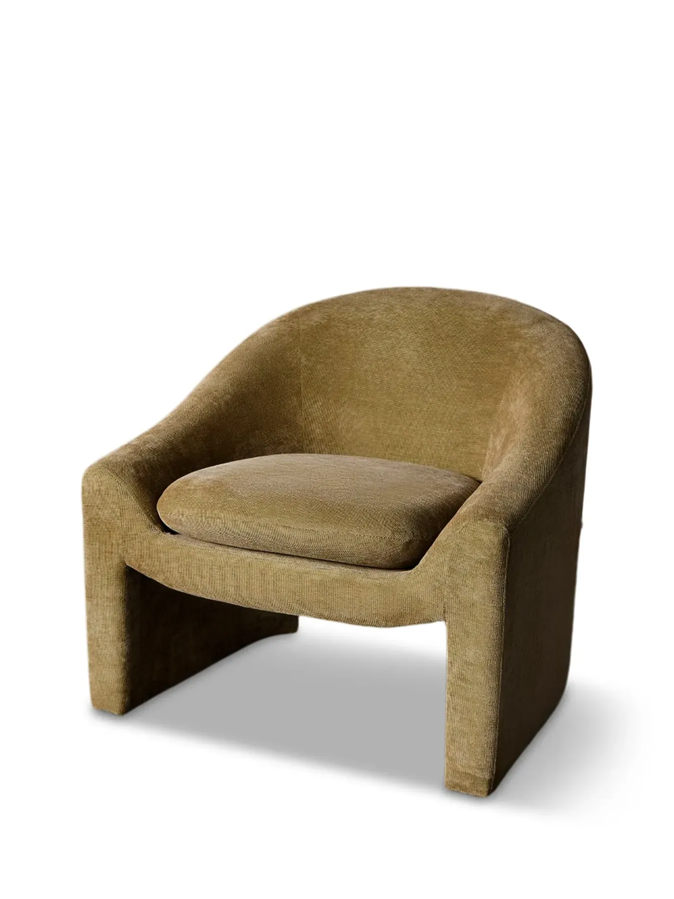 Upholstered Chair with Padding - Olive, Fabric image