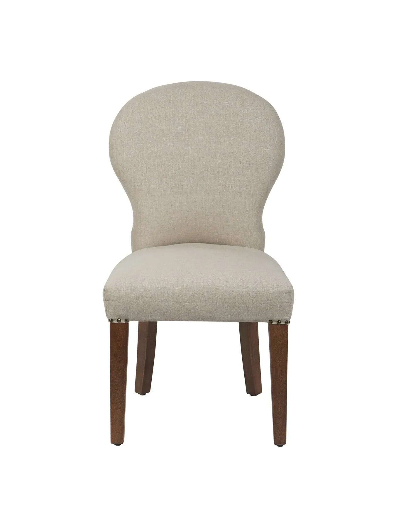 Upholstered Dining Chair - Grey, Wood