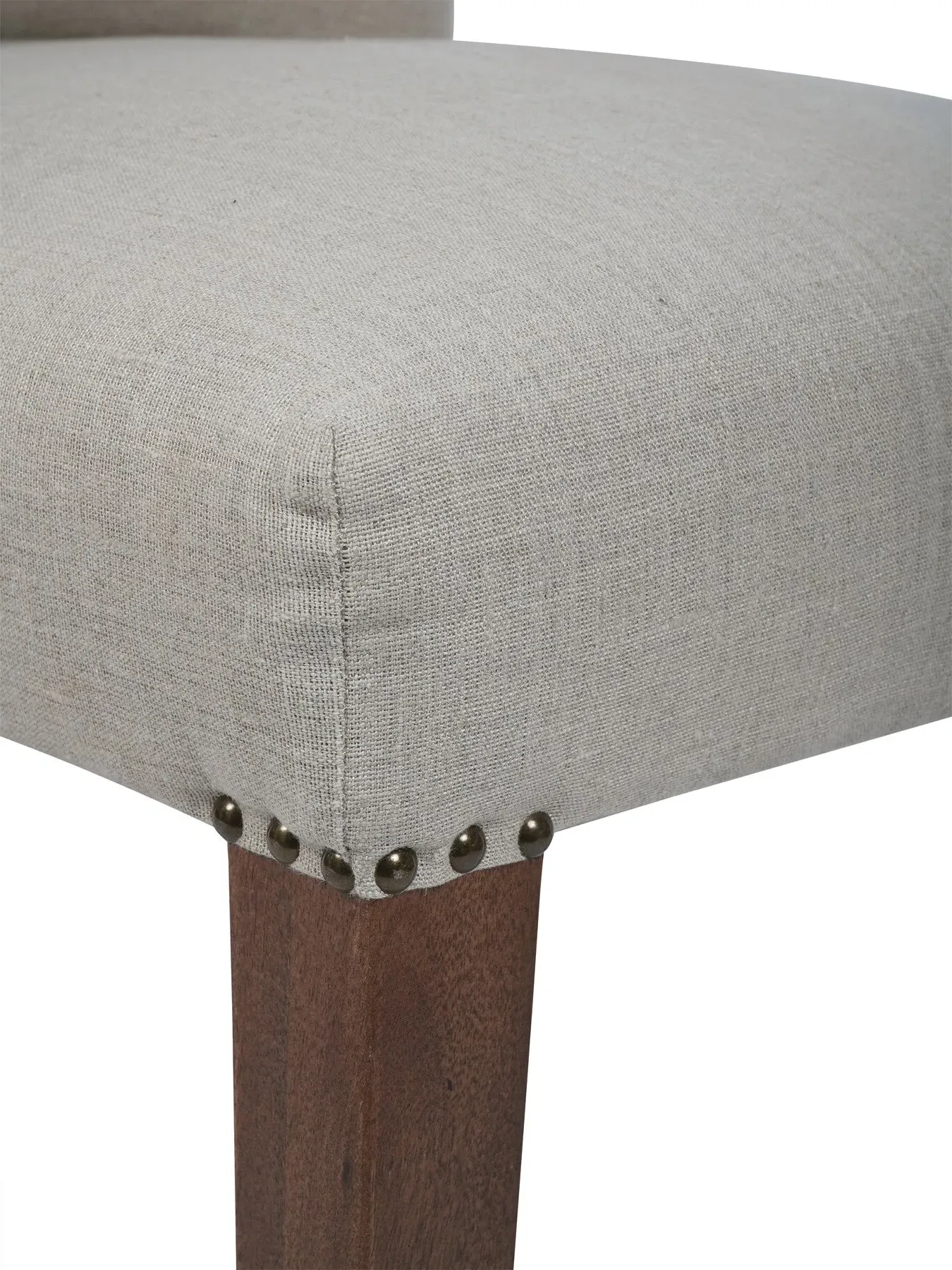Upholstered Dining Chair - Grey, Wood