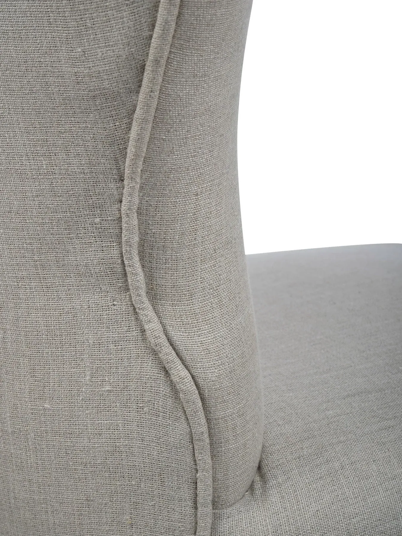 Upholstered Dining Chair - Grey, Wood