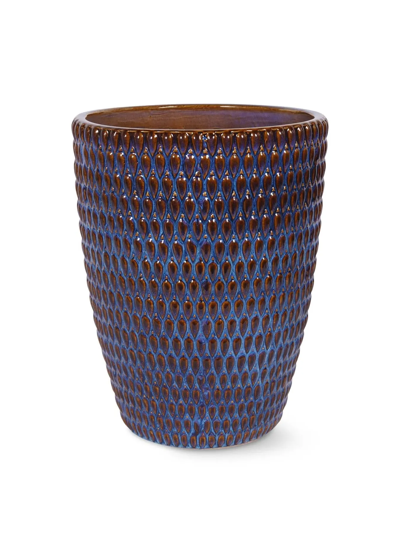XL Ceramic Planter with Reactive Glaze - Blue image