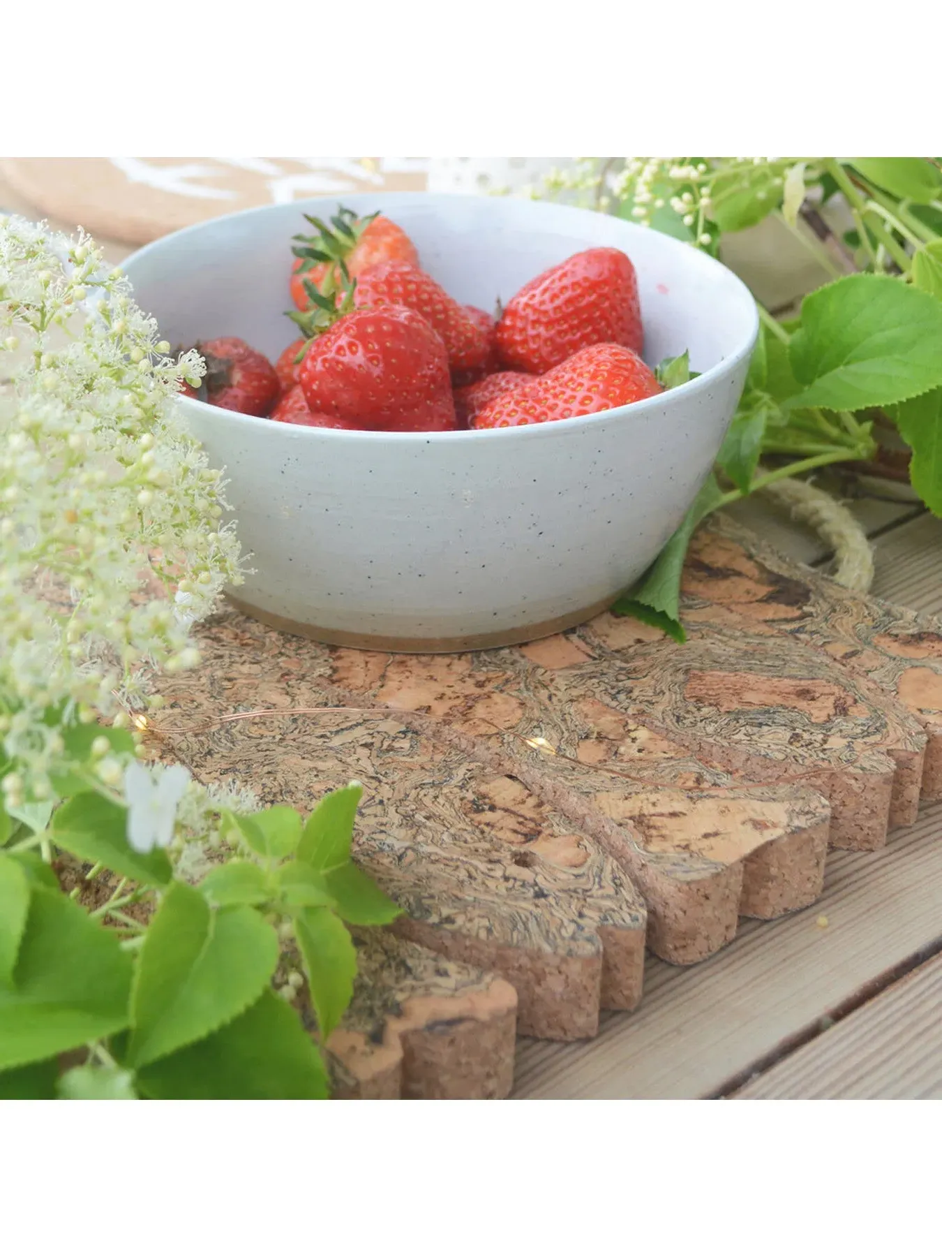 5 Fish Trivet - Ice Grey, Cork