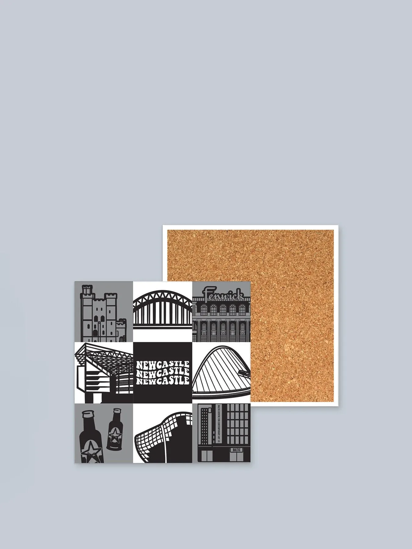 4-Piece Coaster Set - Newcastle Design, Ceramic
