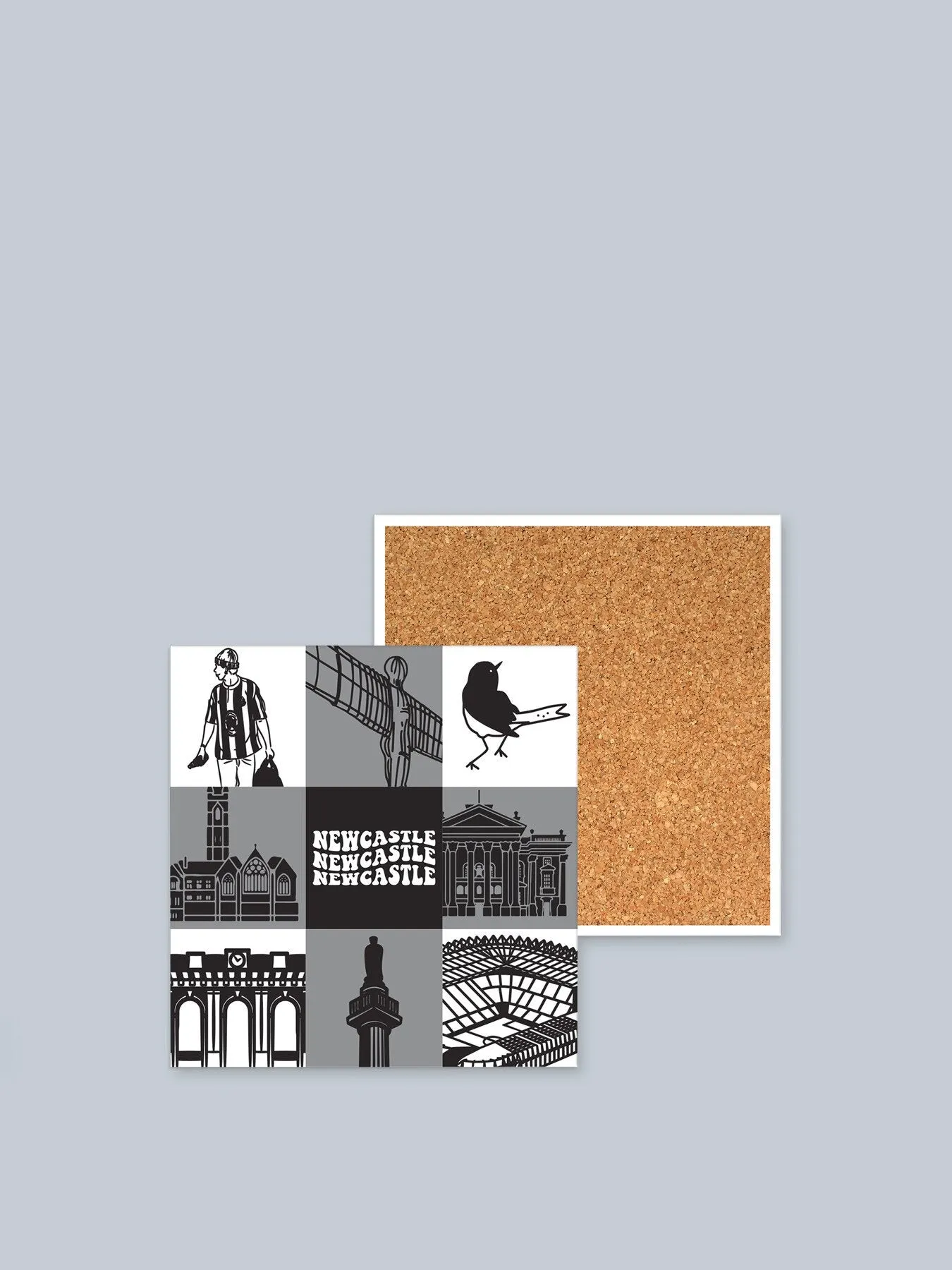4-Piece Coaster Set - Newcastle Design, Ceramic