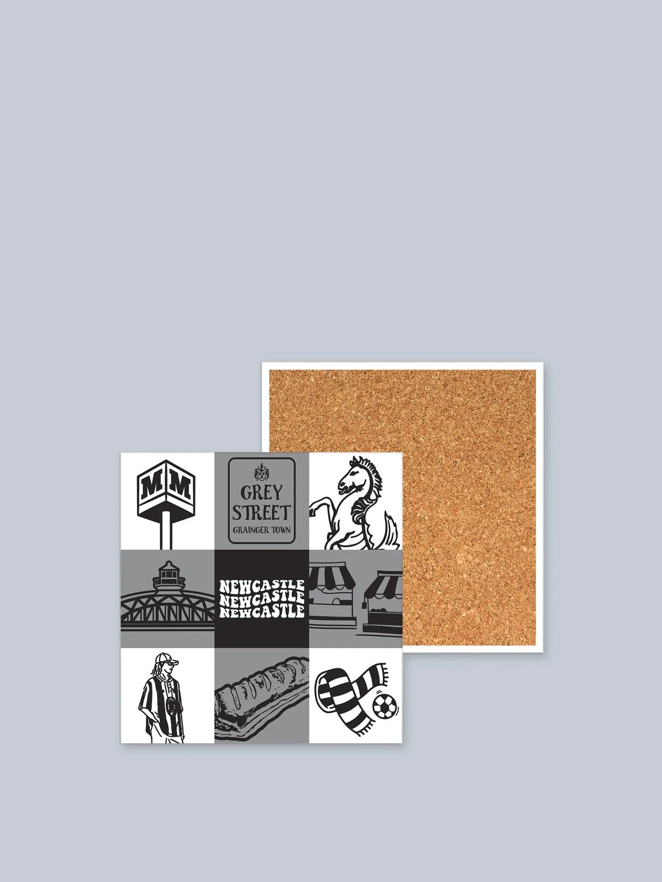 4-Piece Coaster Set - Newcastle Design, Ceramic