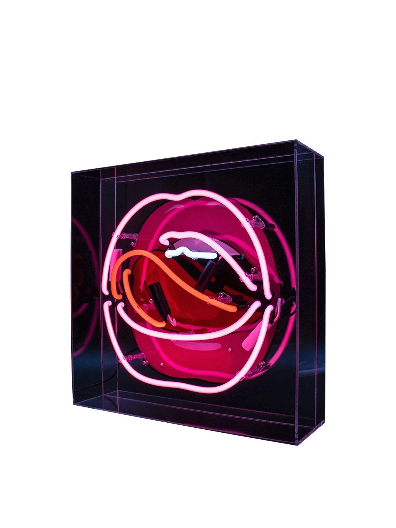 Large Acrylic Box Neon Light - Mouth Graphics