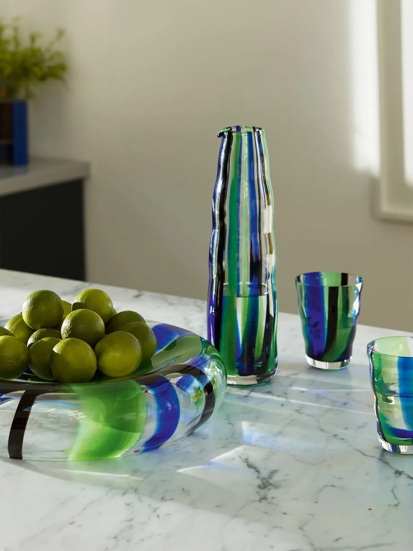1L Water Carafe with Spout - Multi, Glass