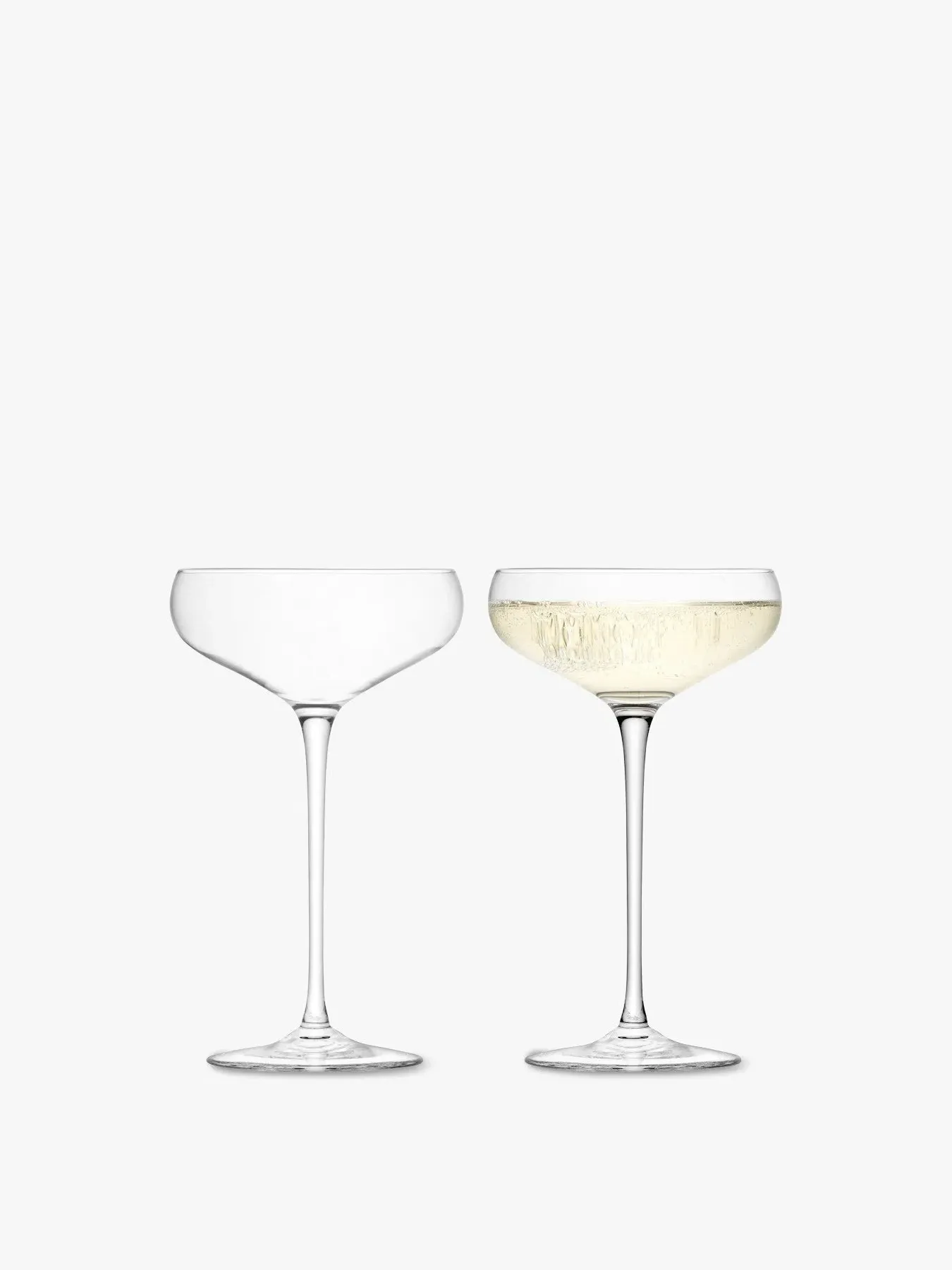 2-Piece Champagne Saucer Set - Clear Glass image