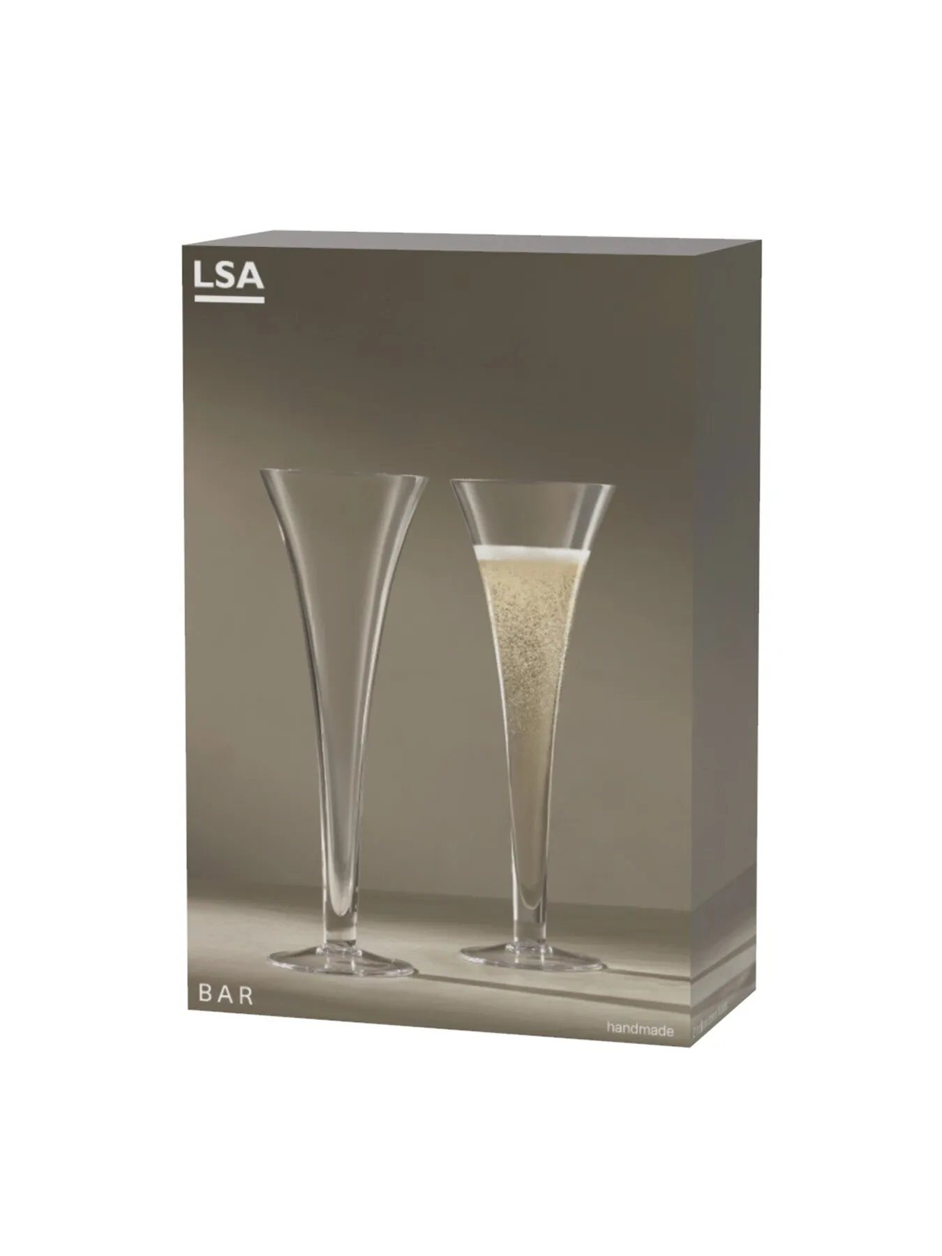 2-Piece Hollow Stem Flute Set - Clear Glass