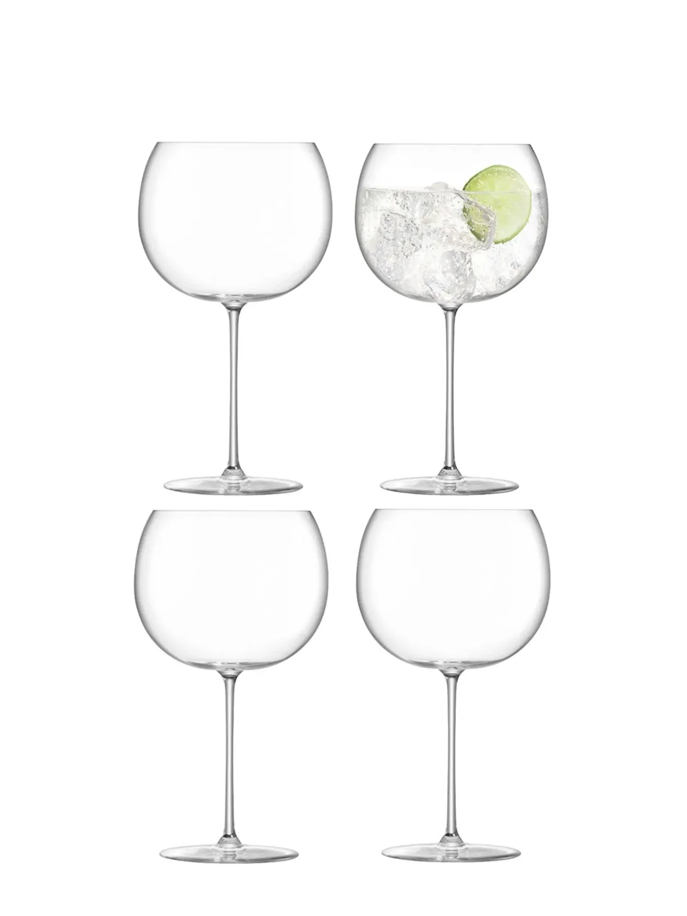 4-Piece Balloon Glass Set - Clear Glass image