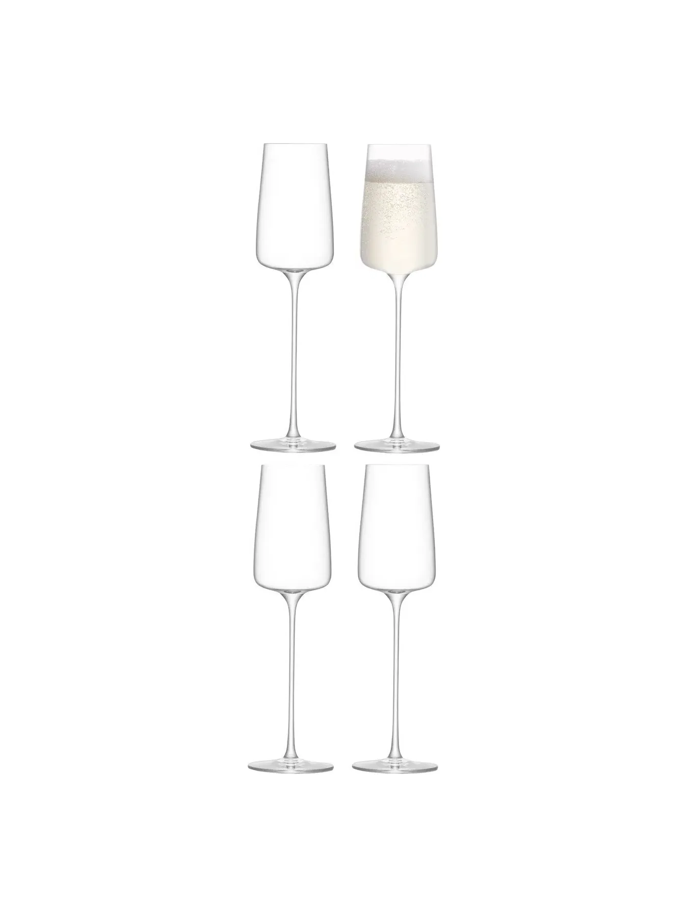 4-Piece Champagne Flute Set - Clear Glass image