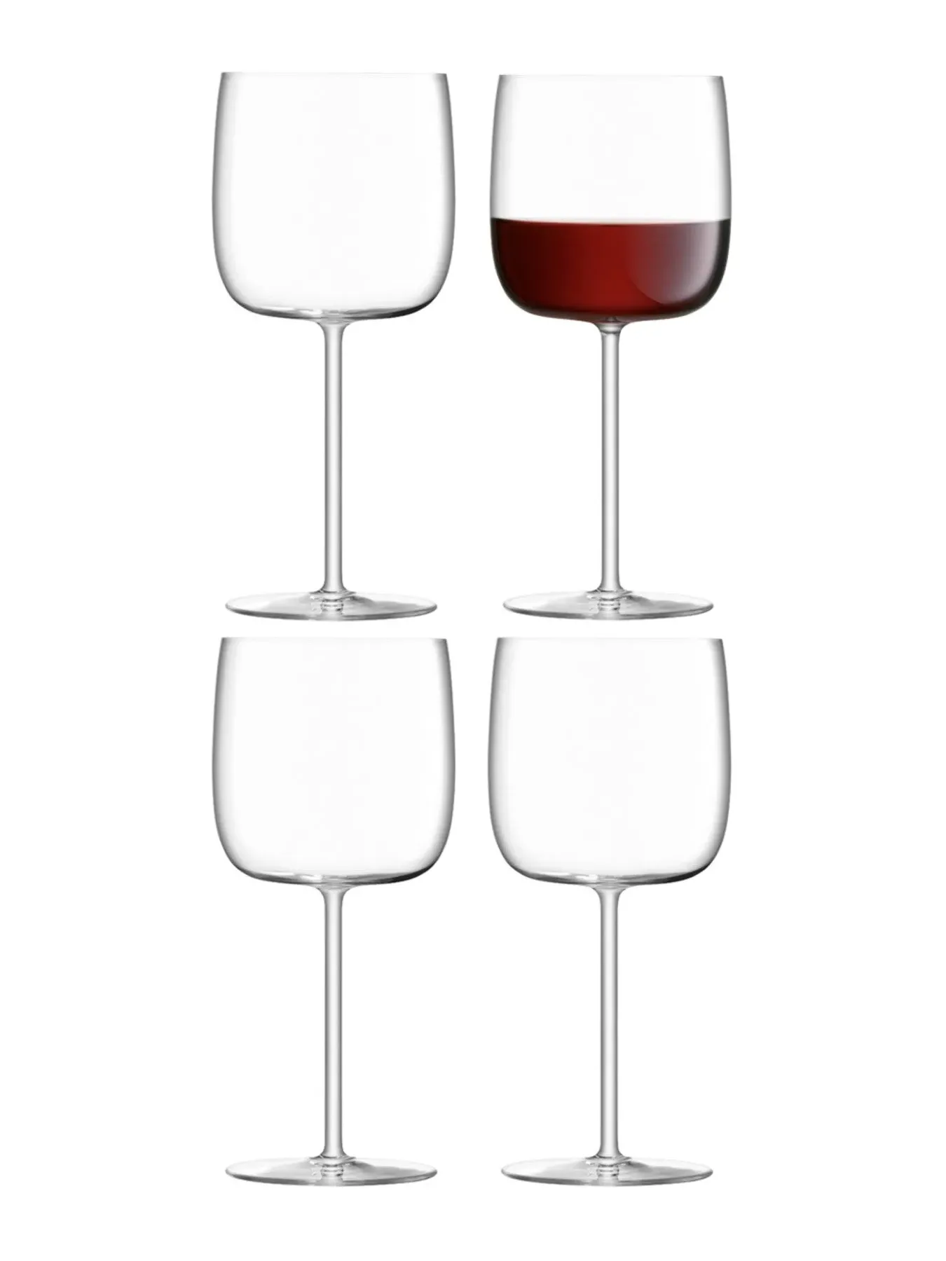 4-Piece Red Wine Glass Set - Clear Glass image