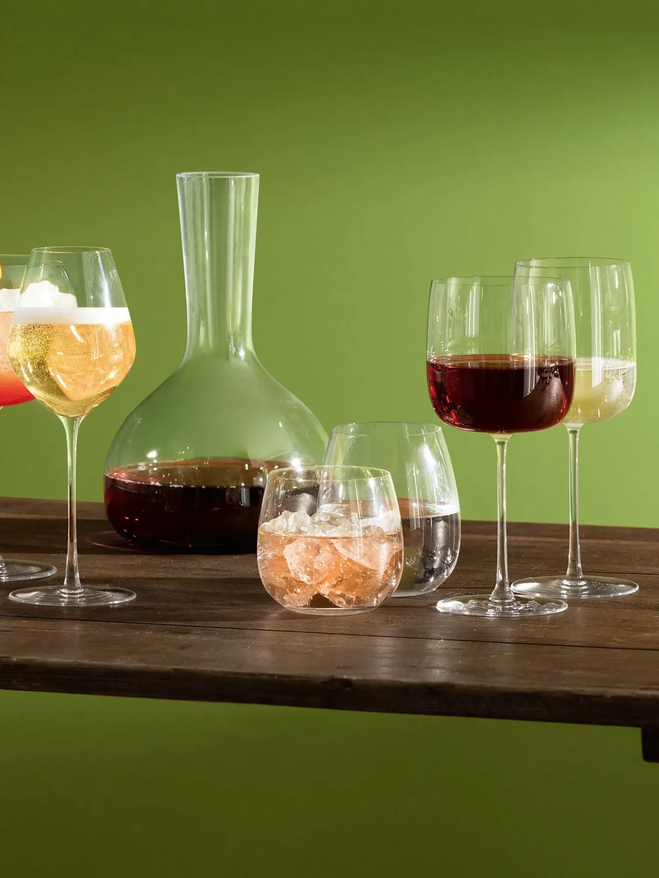 4-Piece Stemless Glass Set - Clear Glass