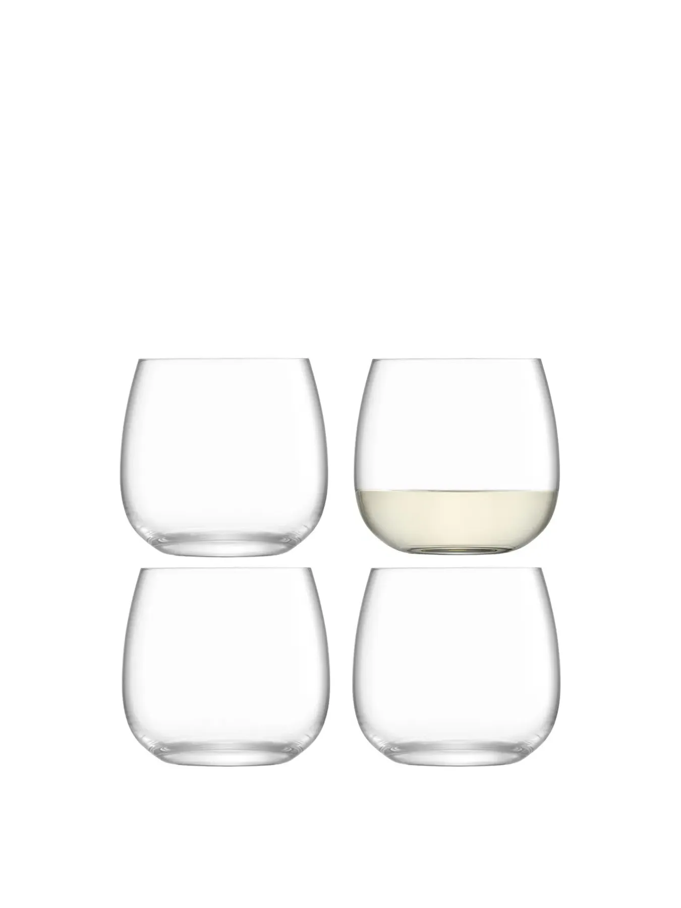 4-Piece Stemless Glass Set - Clear Glass image