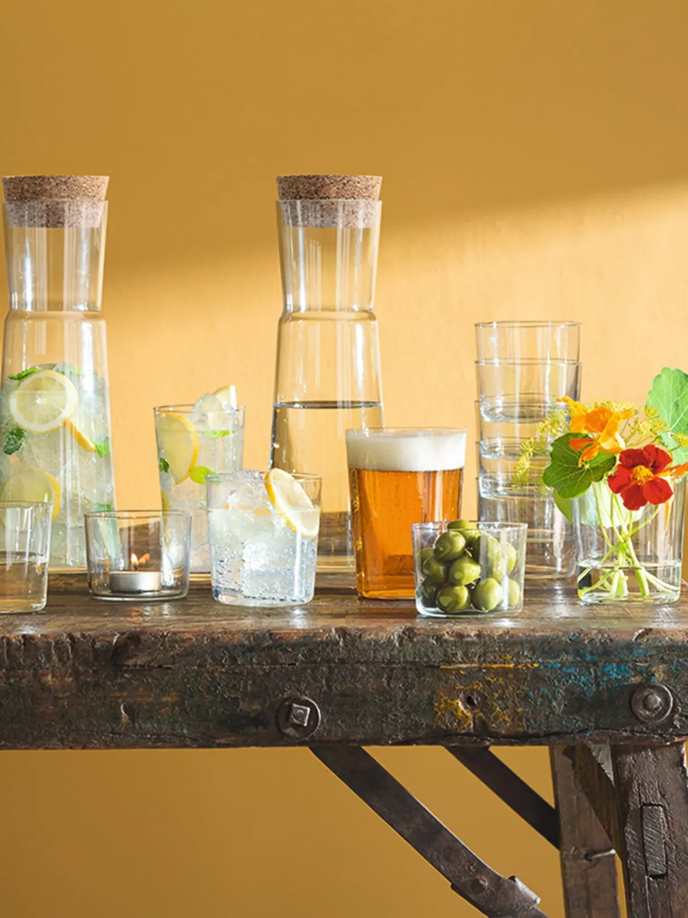 4-Piece Tumbler Set - Clear, Glass