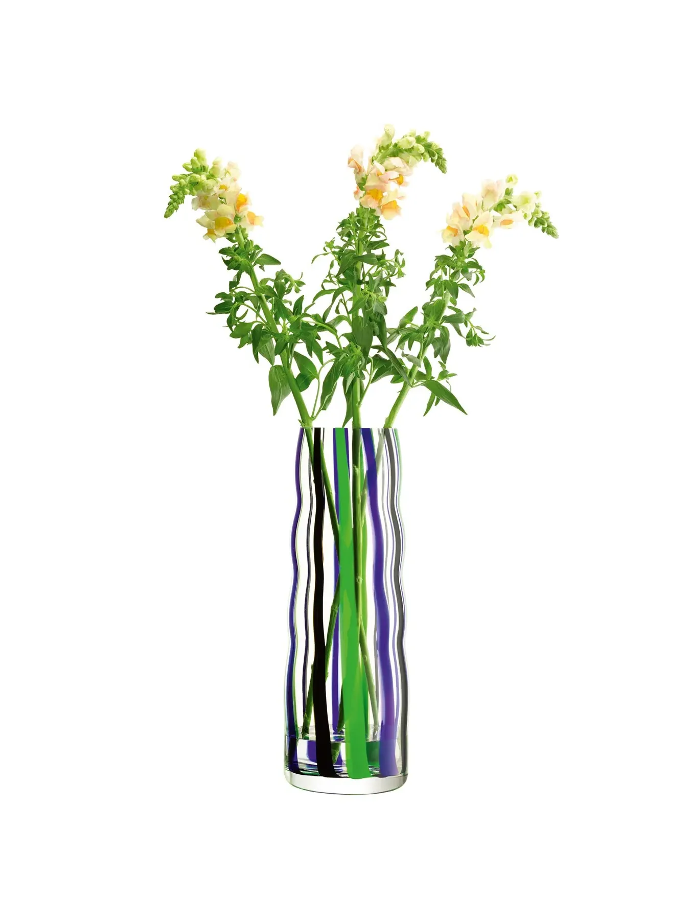 42cm Folk Vase - Blue, Glass