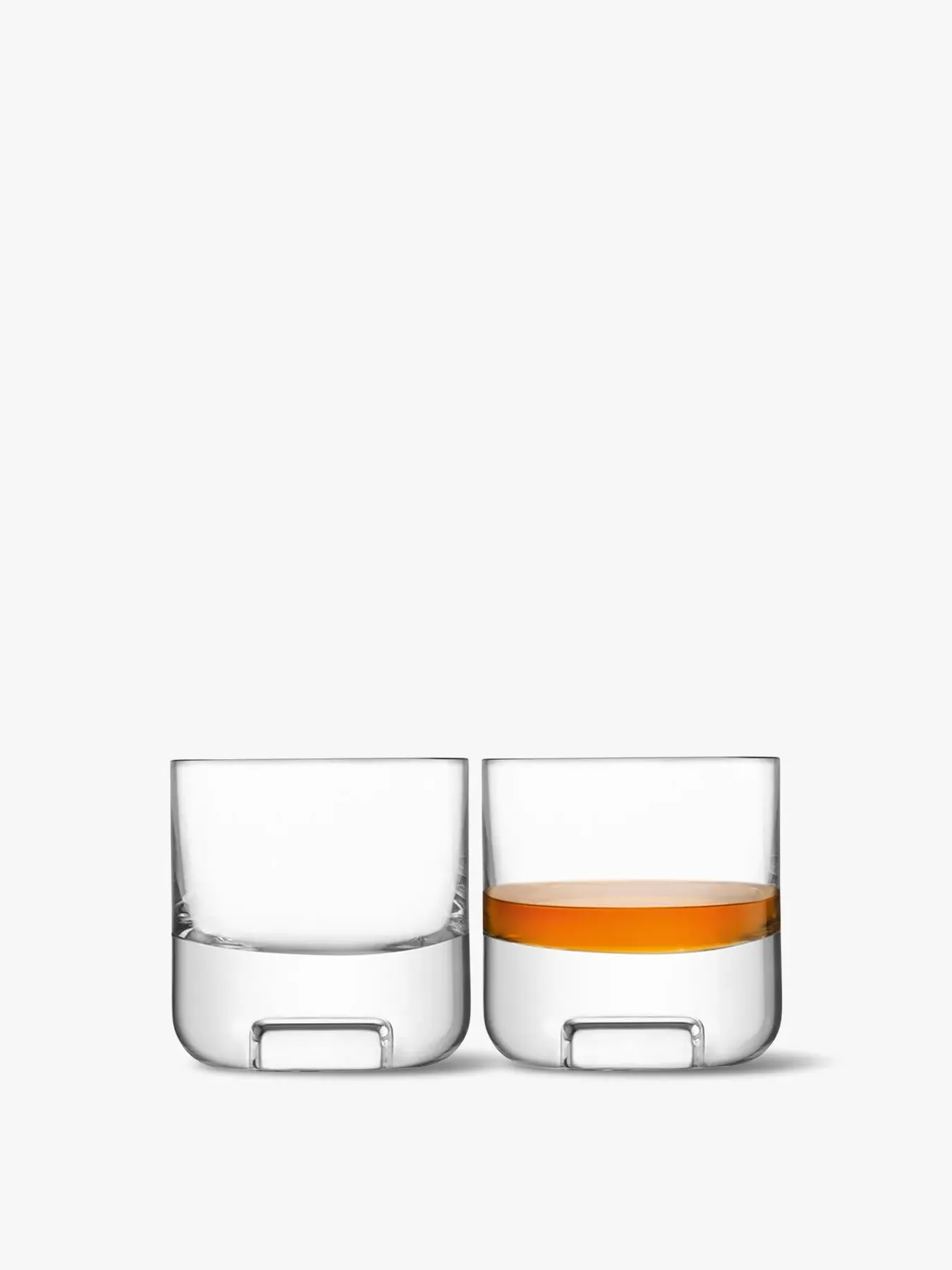 Whisky Tumbler Set with Cube Base - Clear Glass image