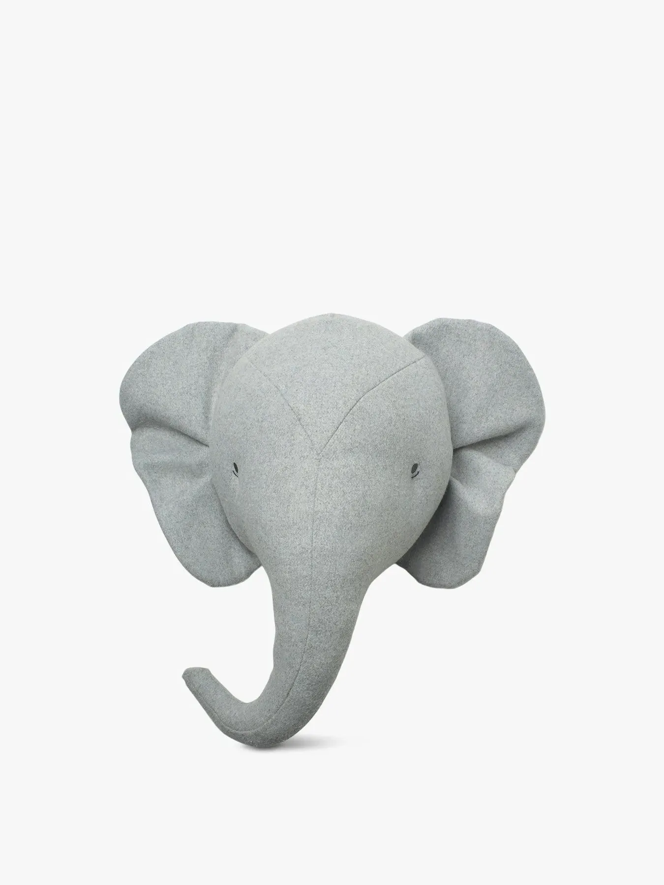 3D Elephant Head Wall Art - Grey, Textile image