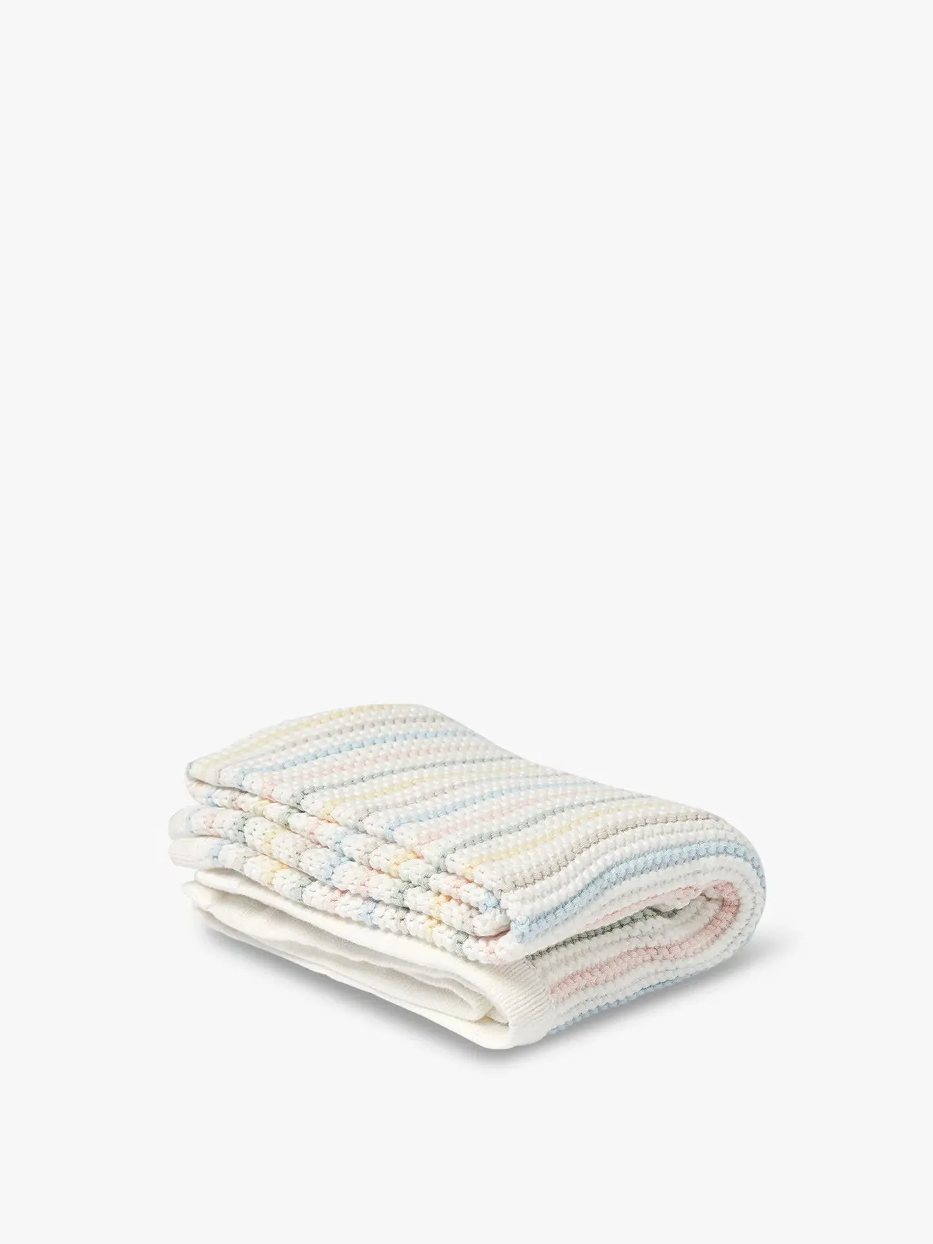 Knitted Baby Blanket - Multi, Soft Knit image