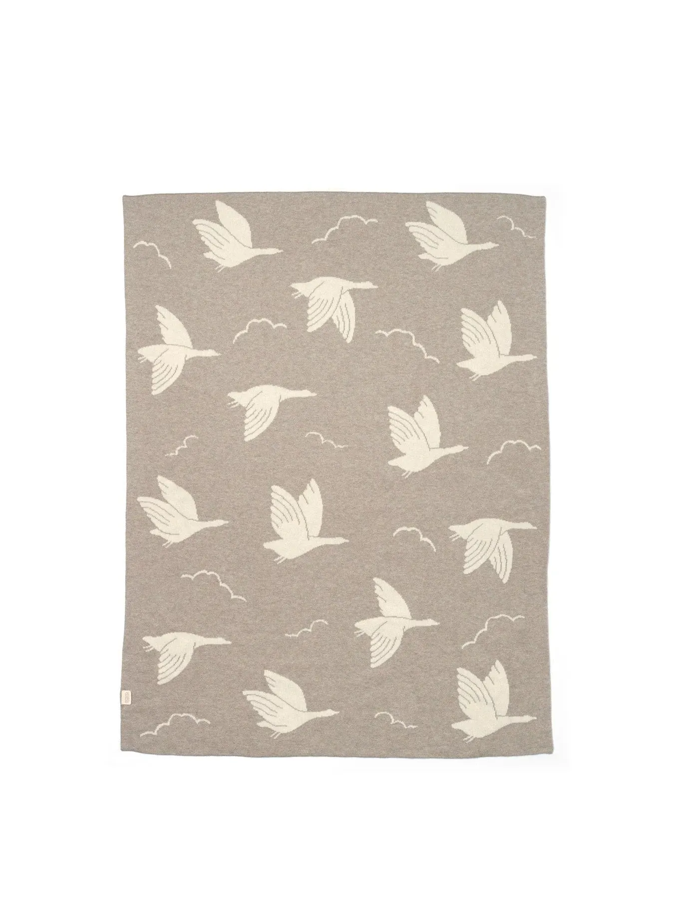 Knitted Baby Blanket Reversible - Neutral, Cotton
