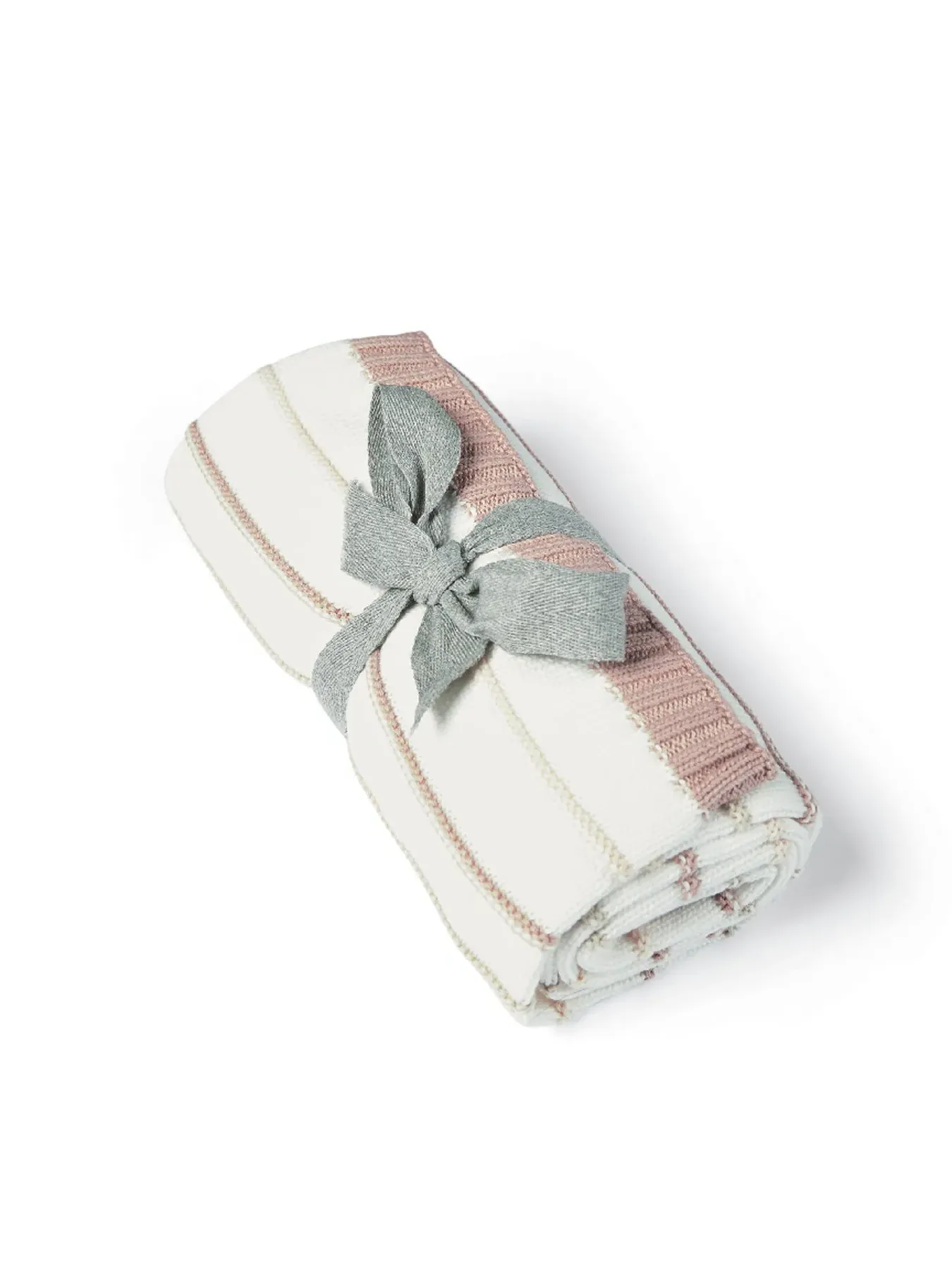 Multi Stripe Knitted Blanket - Cyber, Soft Knit