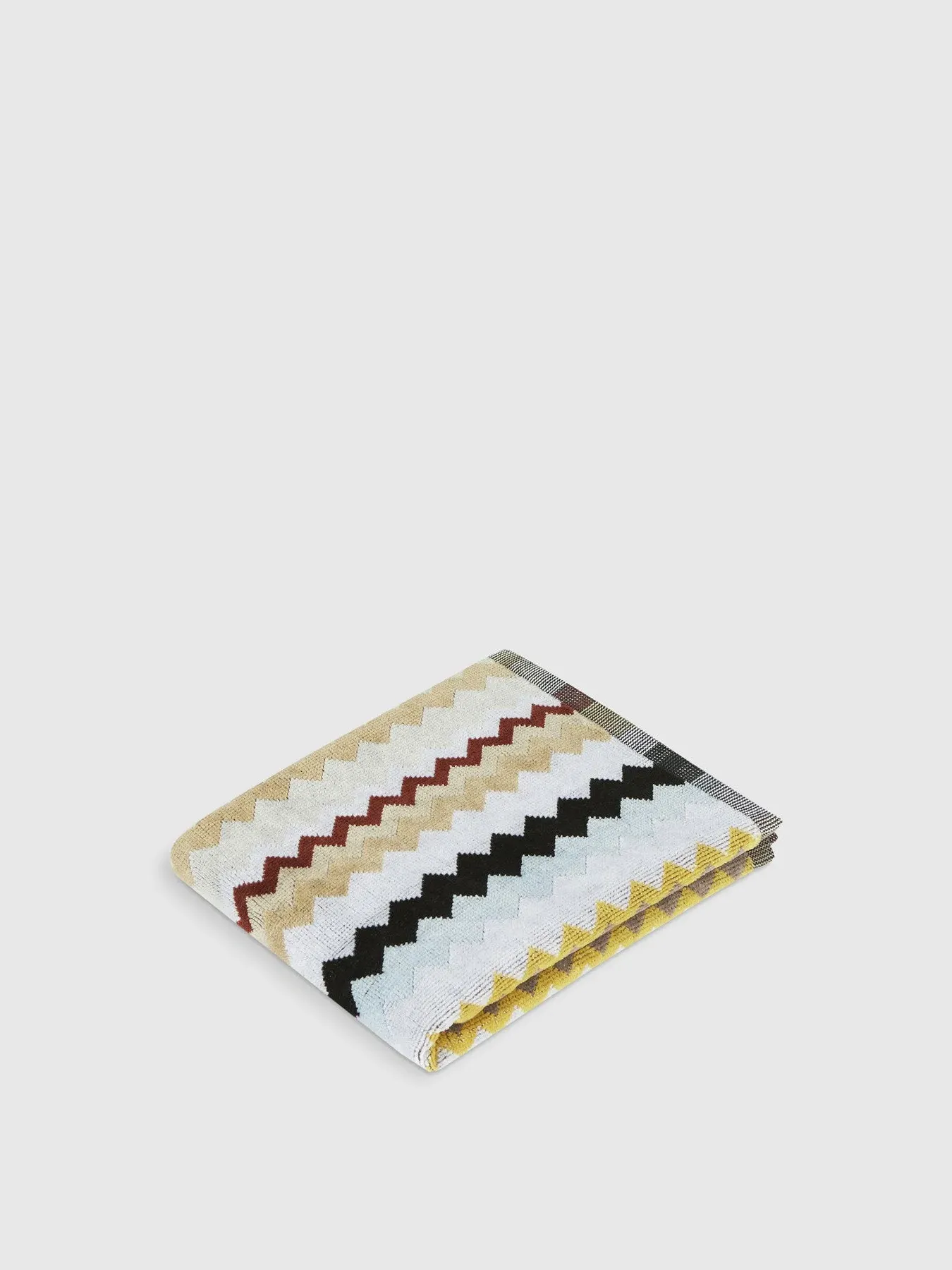 Bath Towel with Vibrant Print - Black Multi