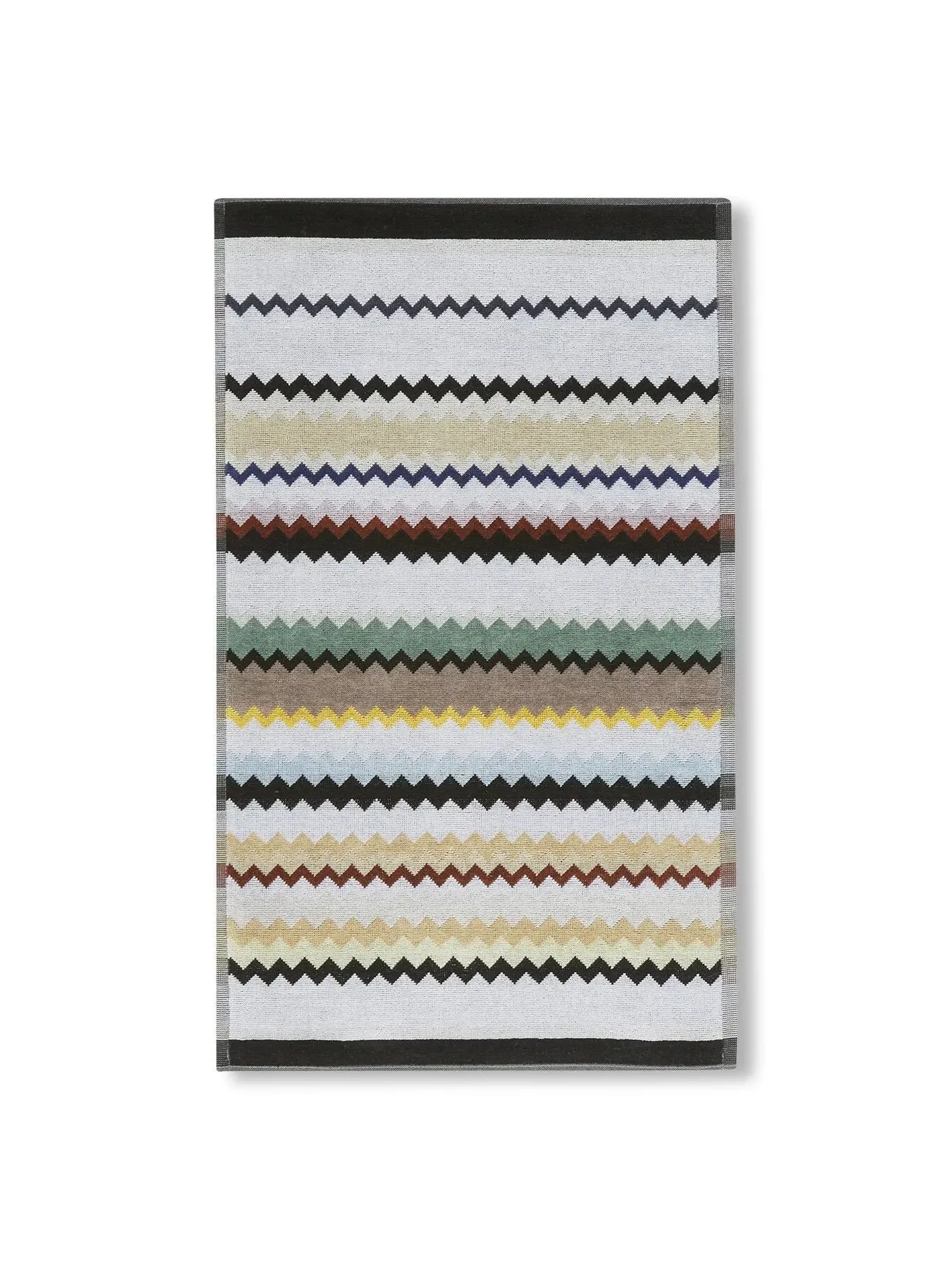 Bath Towel with Vibrant Print - Black Multi image