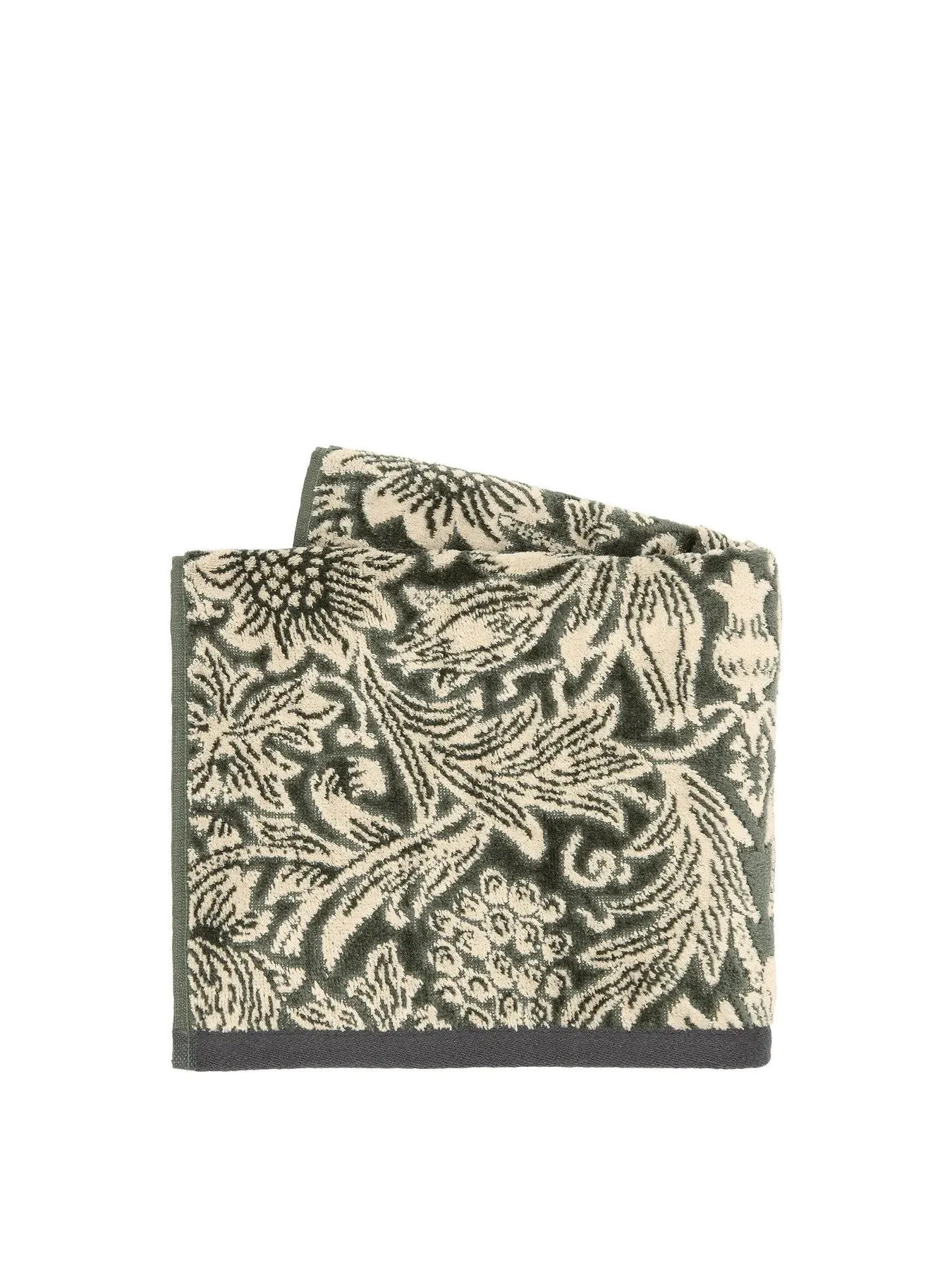 Bath Towel Sunflower Pattern - Green, Cotton